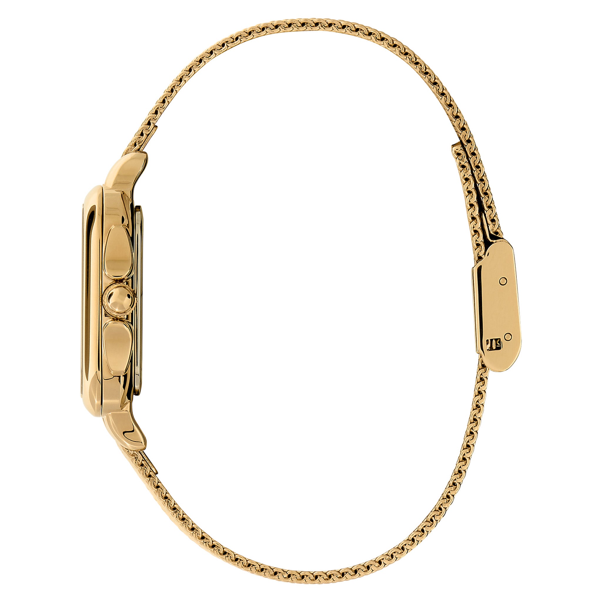 Olivia Burton Gold Steel Mesh Green Dial Women's Watch - 24000087