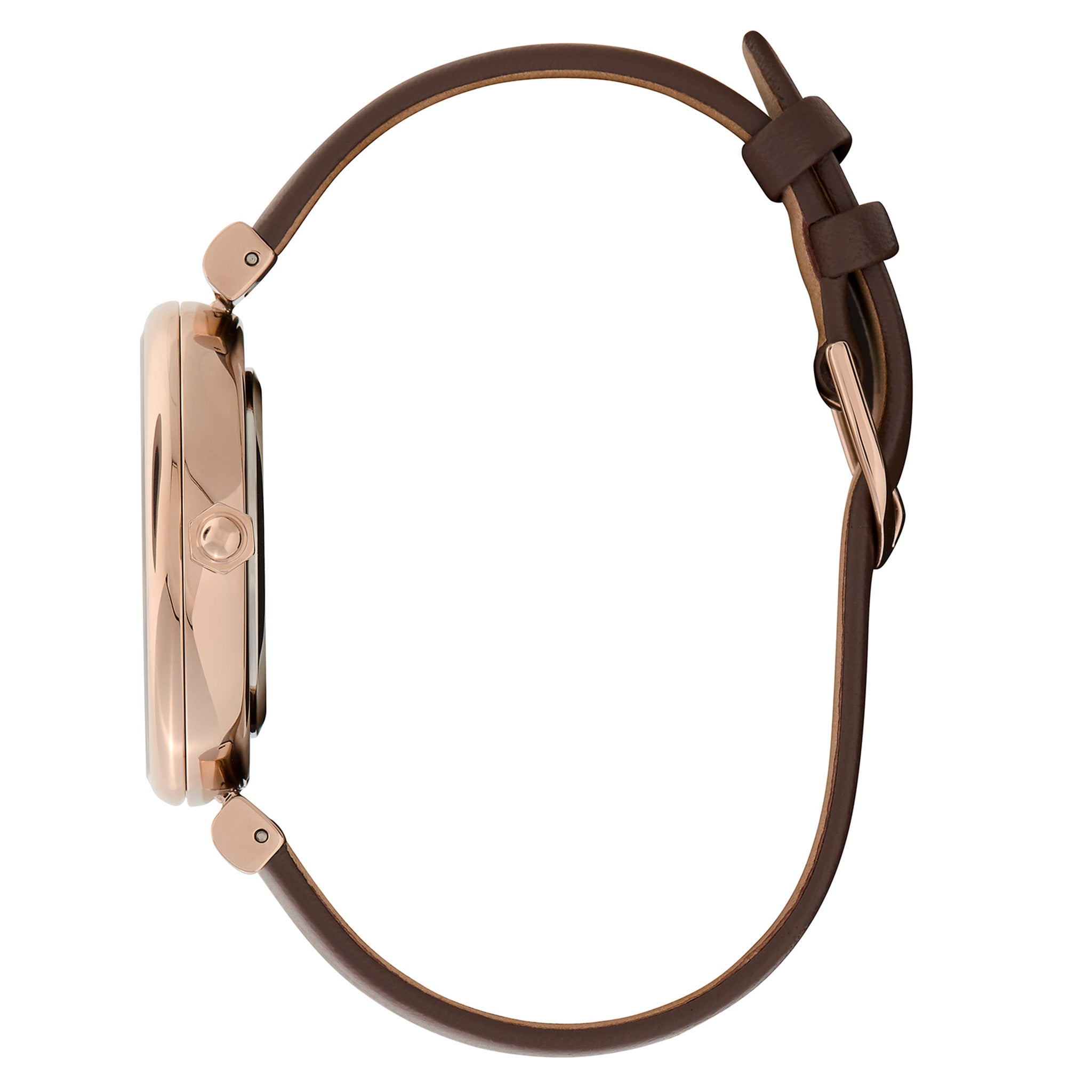 Olivia Burton Mushroom Leather Silver White Dial Women's Watch - 24000093