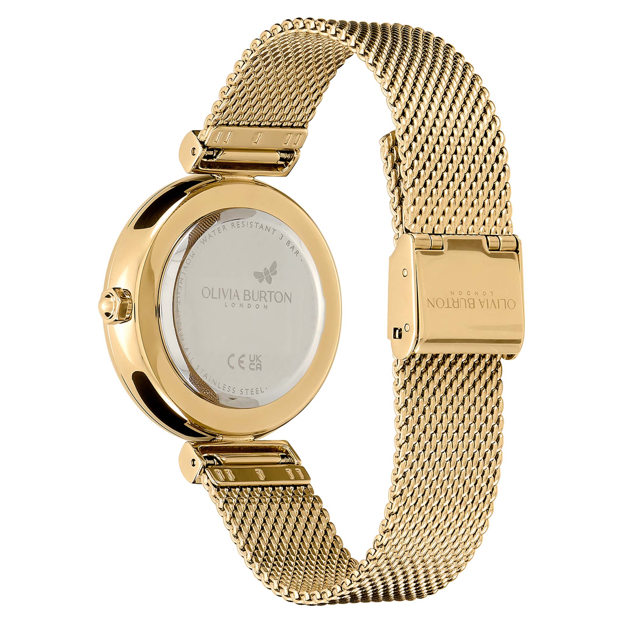 Olivia Burton Gold Steel Mesh Women's Watch - 24000096