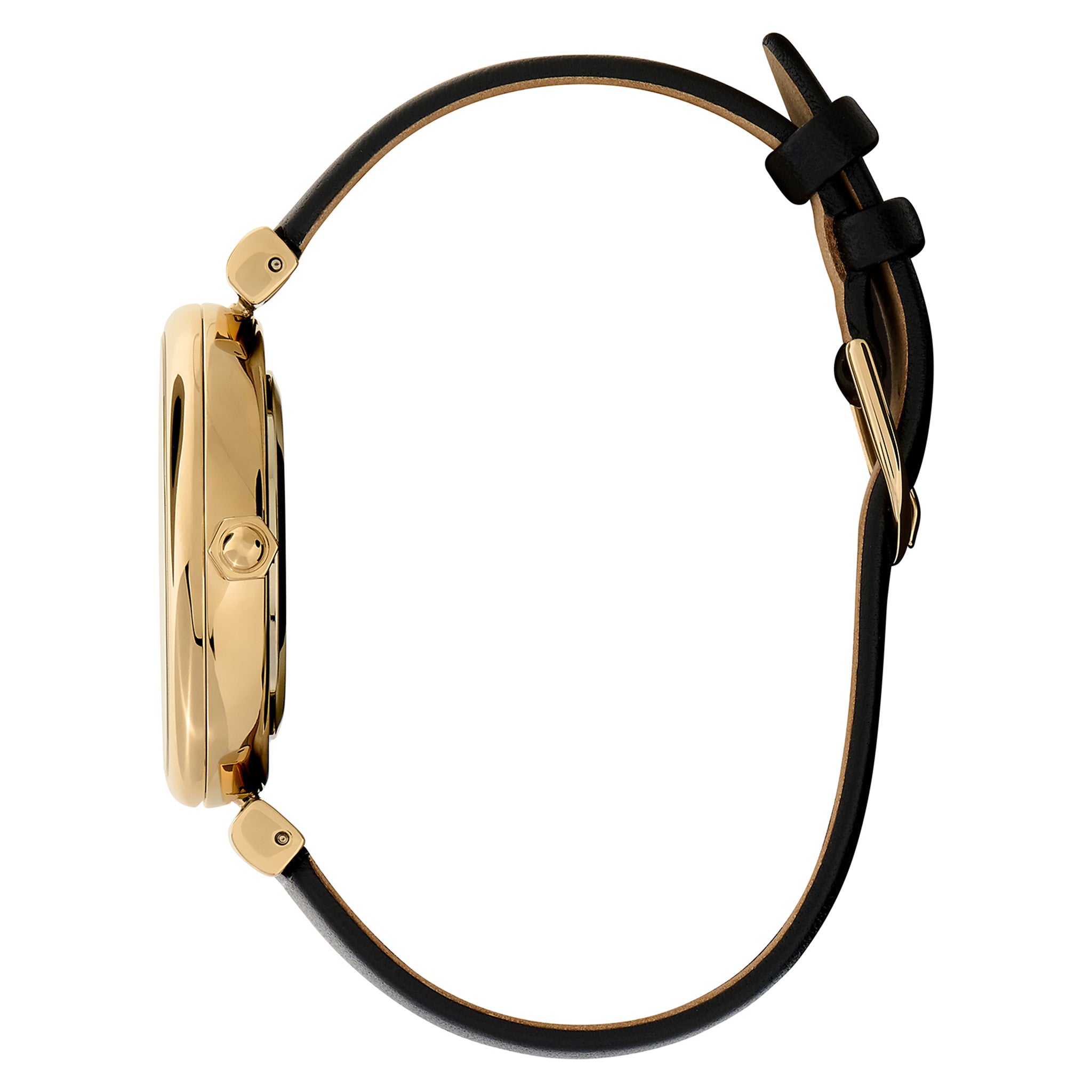 Olivia Burton Black Leather Women's Watch - 24000099