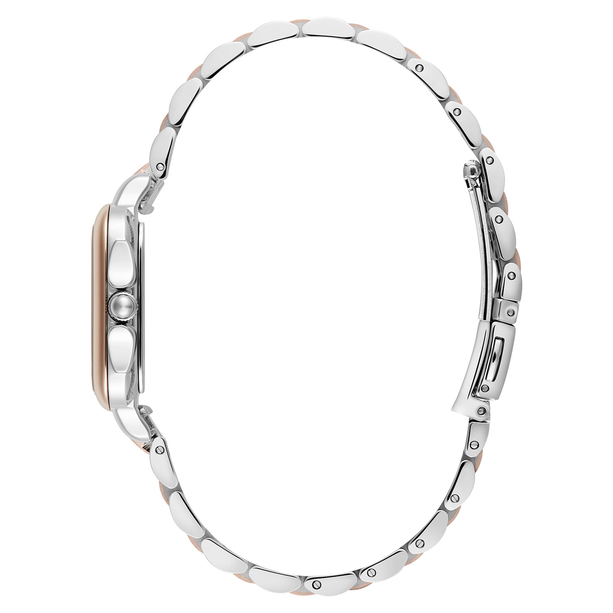 Olivia Burton Two-Tone Steel Silver White Dial Women's Watch - 24000125