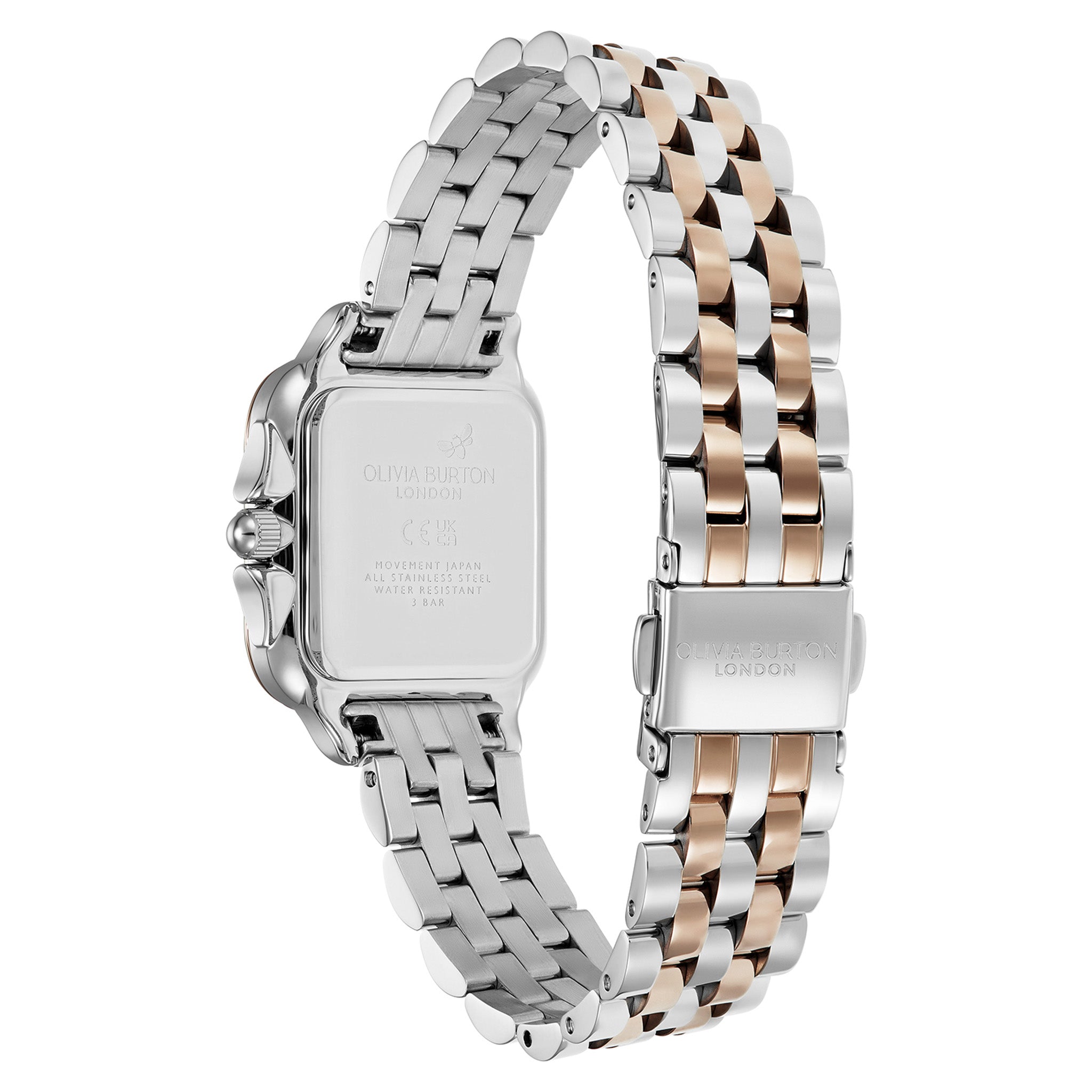 Olivia Burton Two-Tone Steel Silver White Dial Women's Watch - 24000125