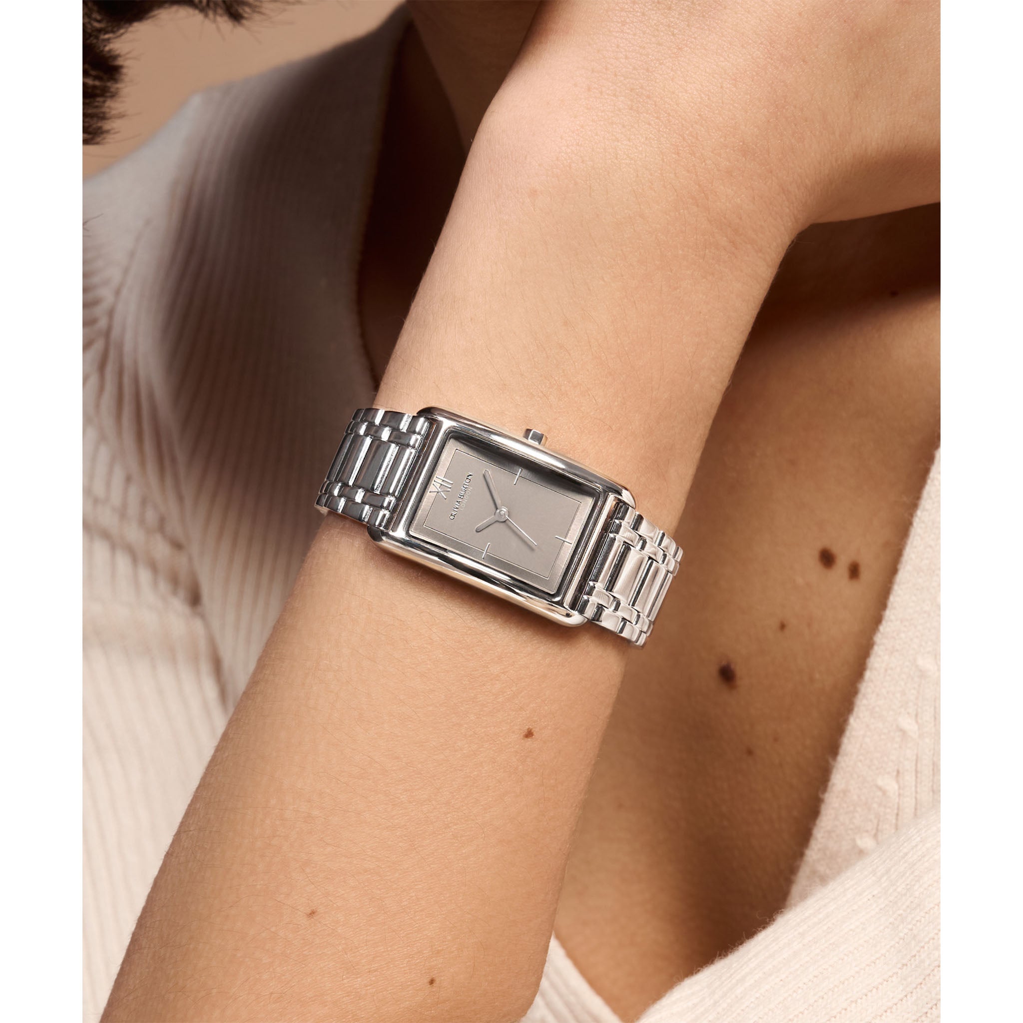 Olivia Burton Stainless Steel Earl Grey Dial Women's Watch - 24000194
