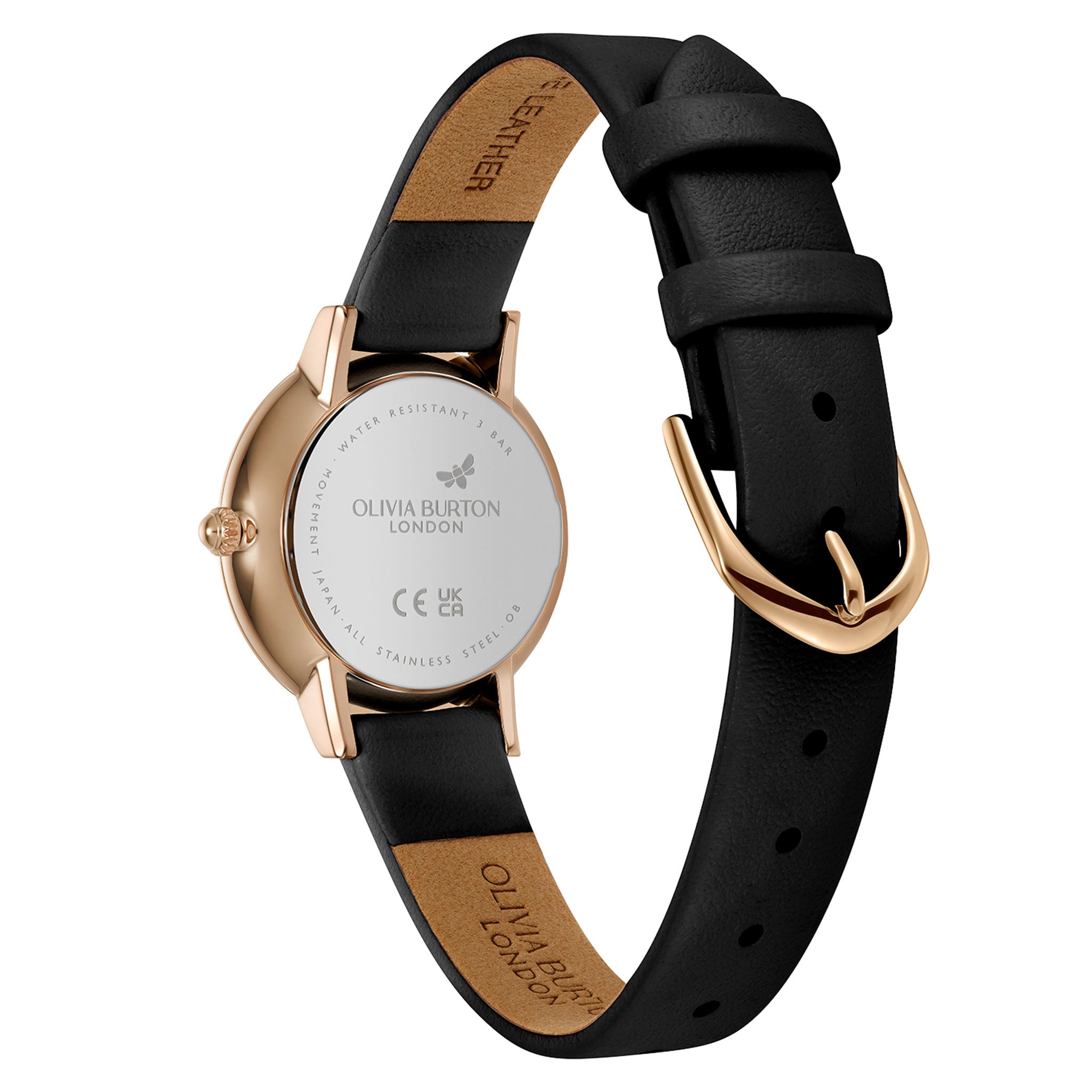 Olivia Burton Black Leather Women's Watch - 24000269