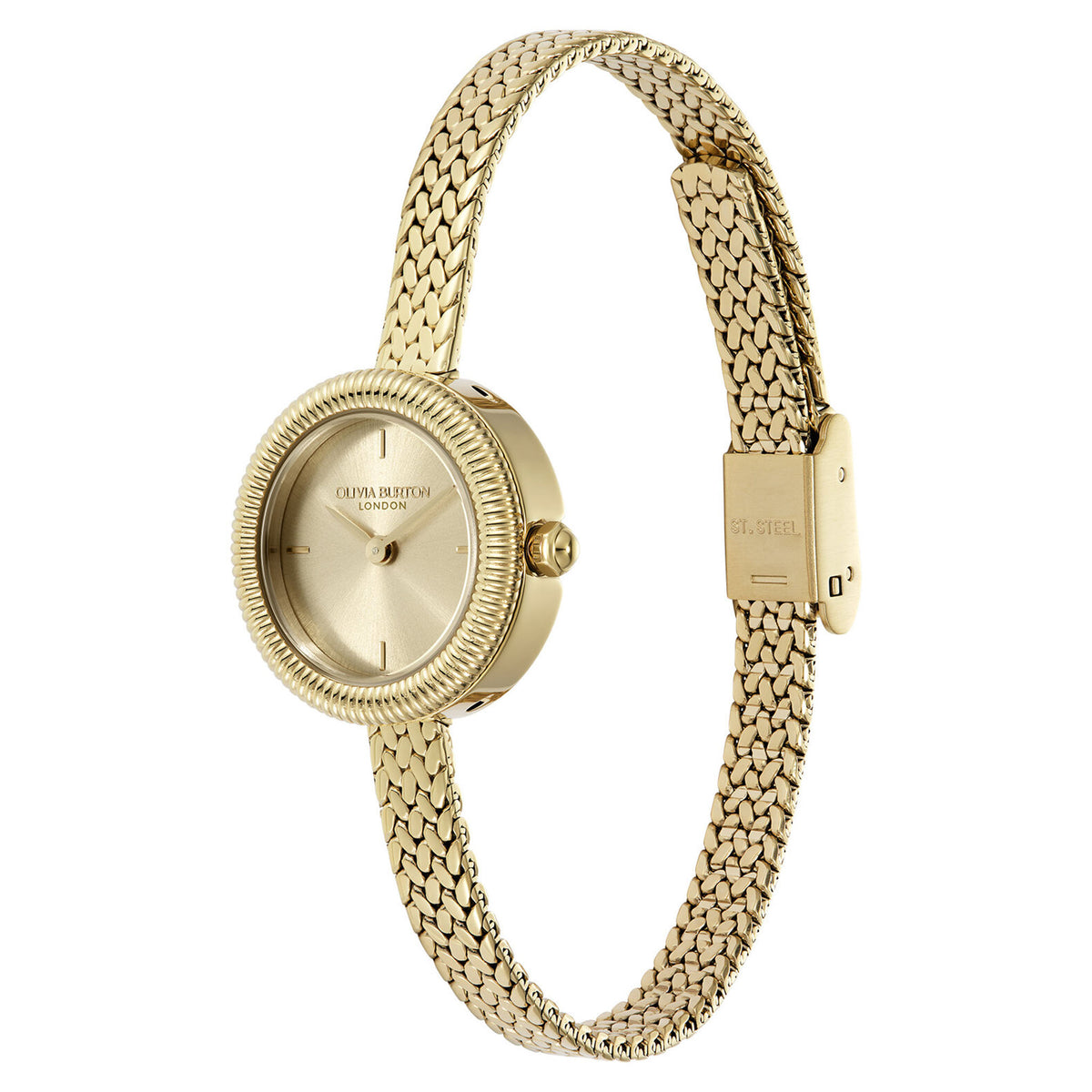 Olivia Burton Gold Steel Light Gold Dial Women's Watch - 24000279