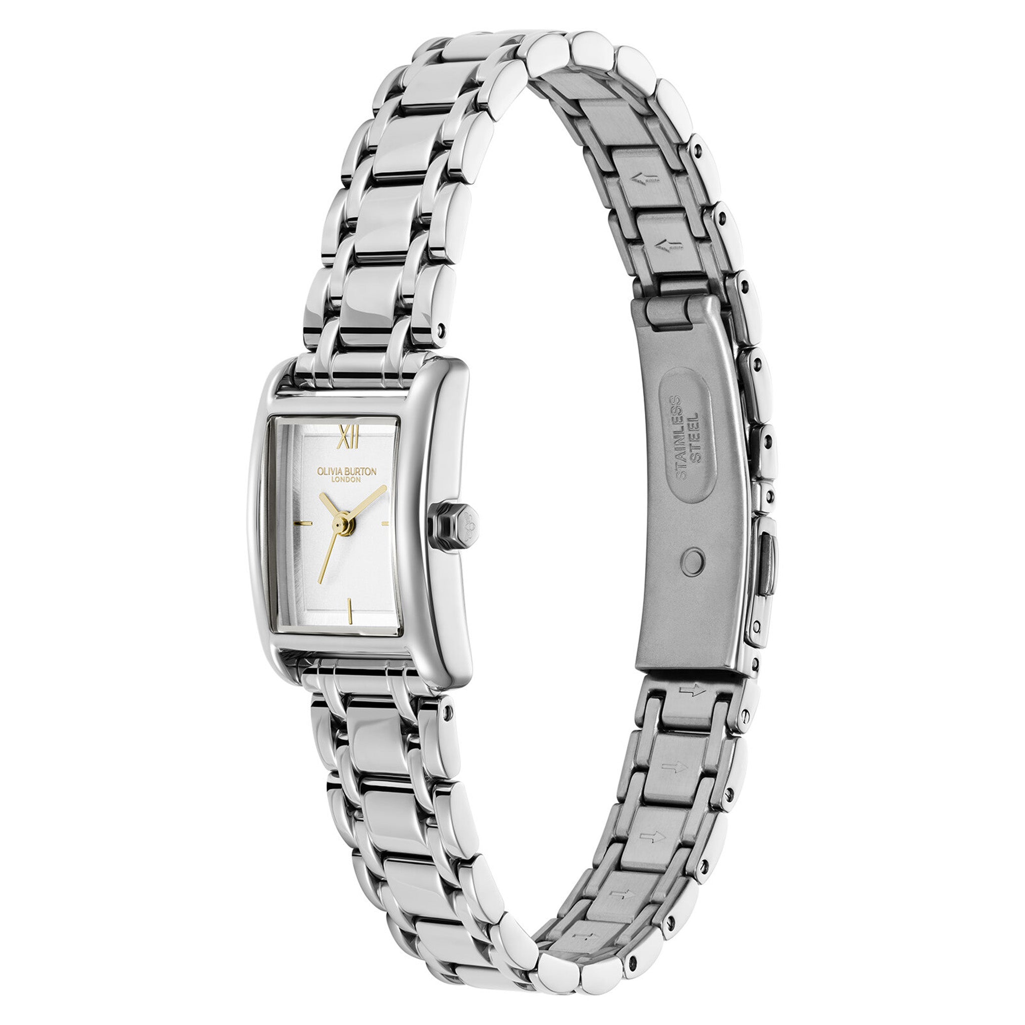 Olivia Burton Stainless Steel Silver White Dial Women's Watch - 24000281