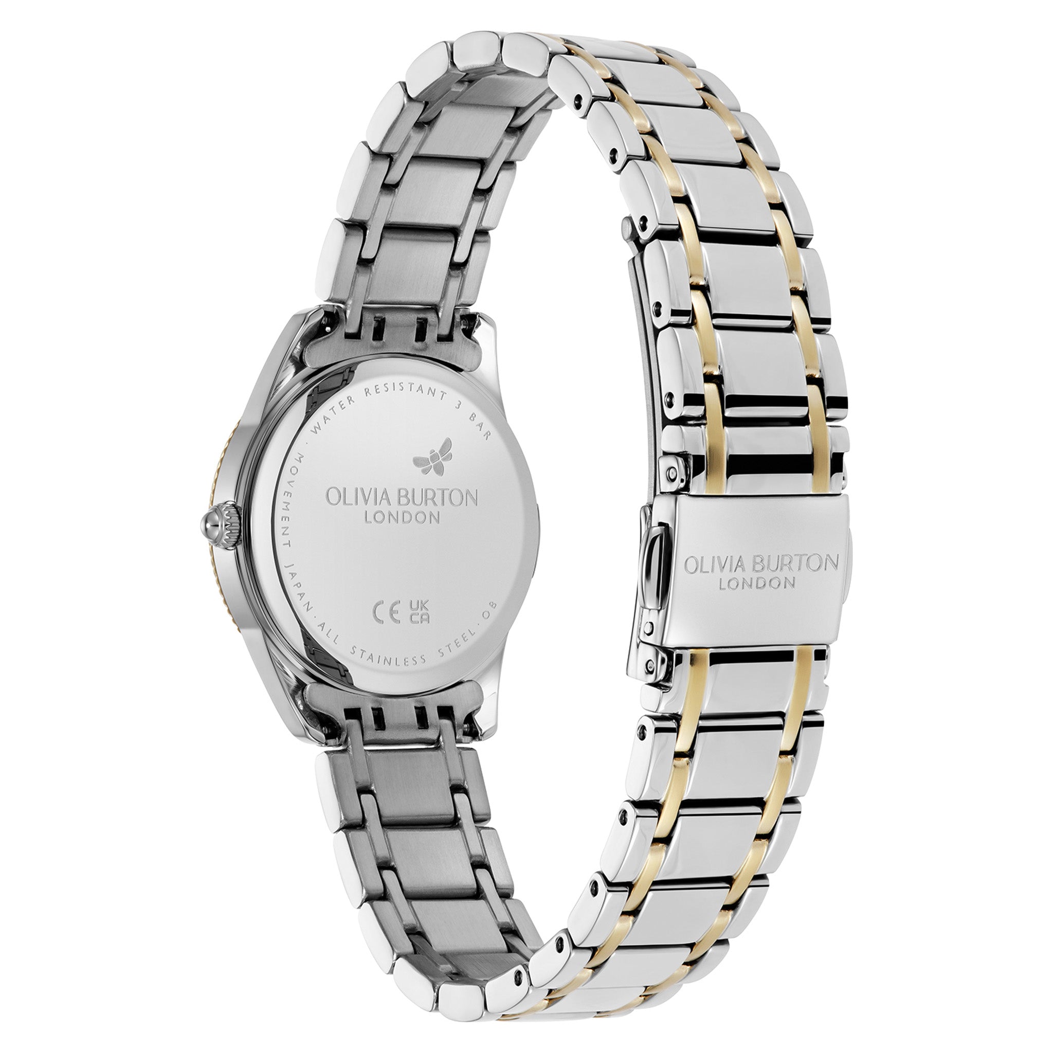Olivia Burton Two-Tone Steel Forest Green Dial Women's Watch - 24000292