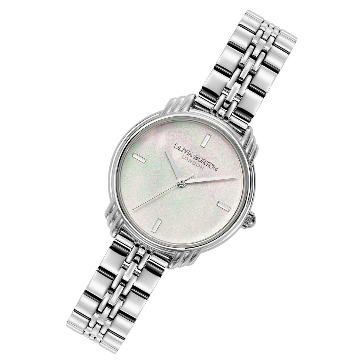 Olivia Burton Stainless Steel Ivory Dial Women's Watch - 24000293
