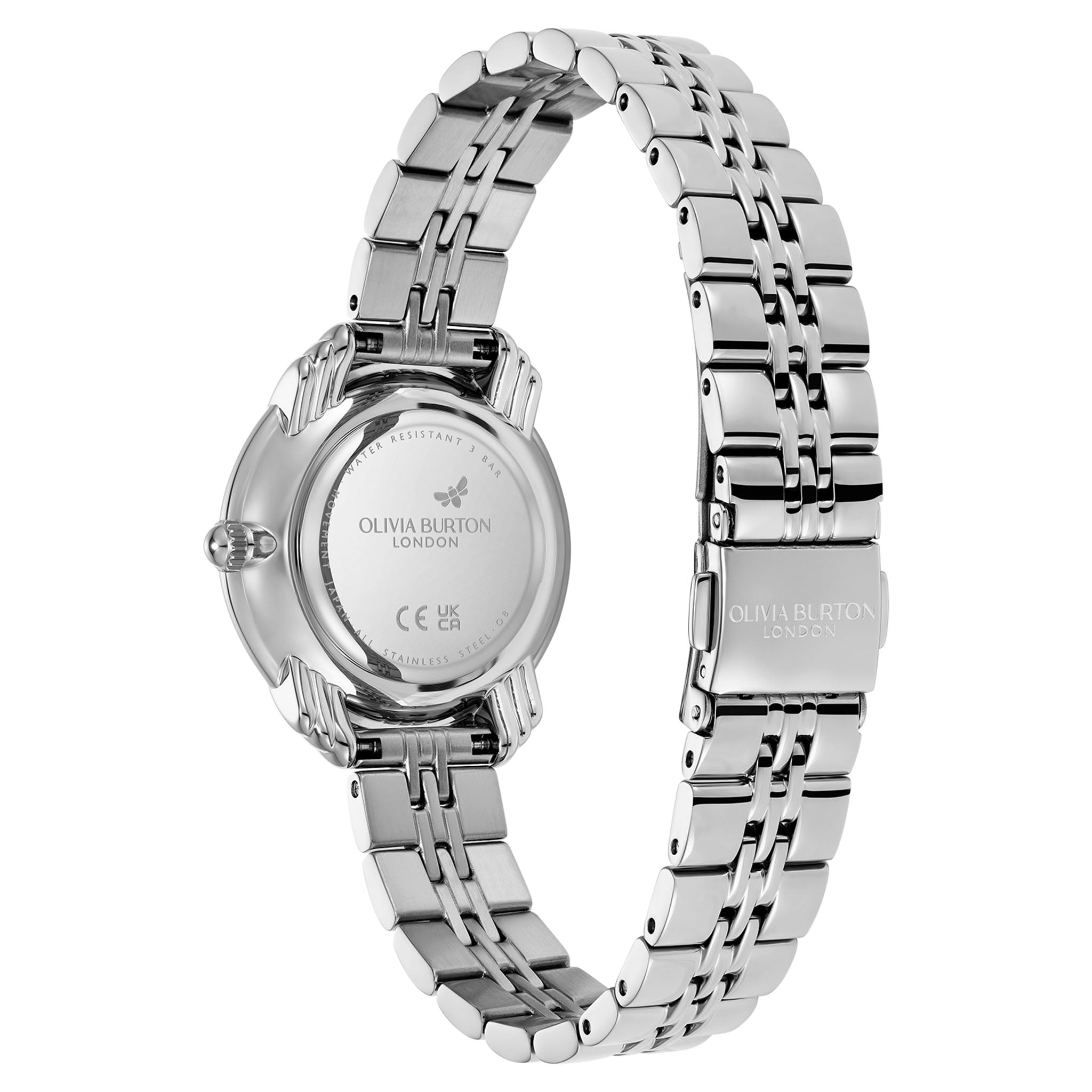 Olivia Burton Stainless Steel Ivory Dial Women's Watch - 24000293