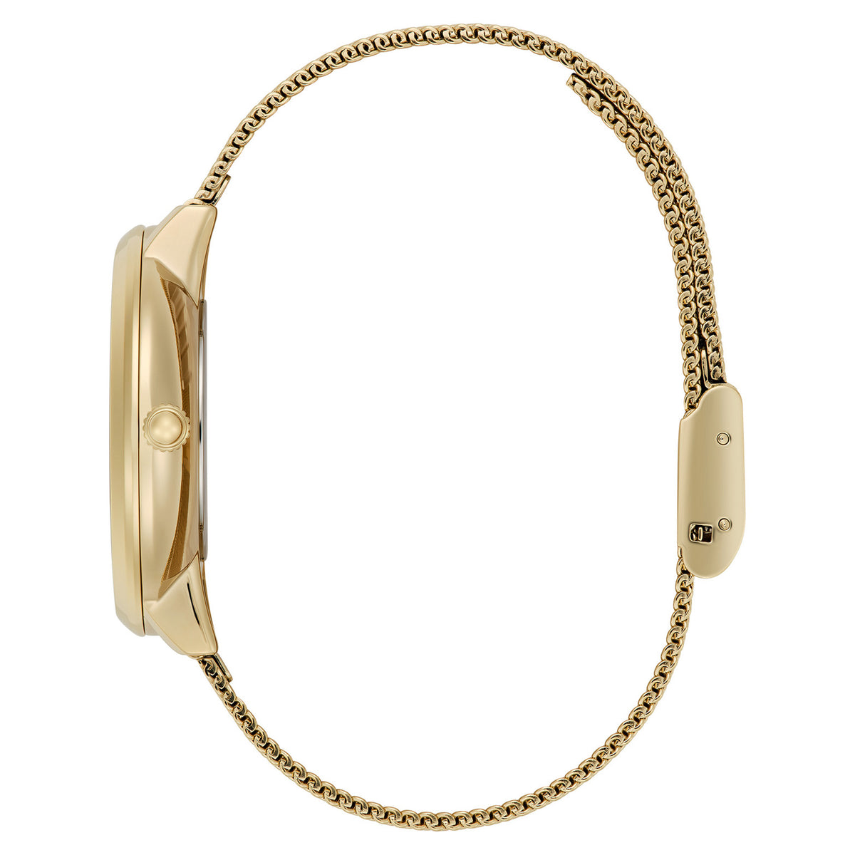 Olivia Burton Gold Steel Mesh Forest Green Dial Women's Watch - 24000323