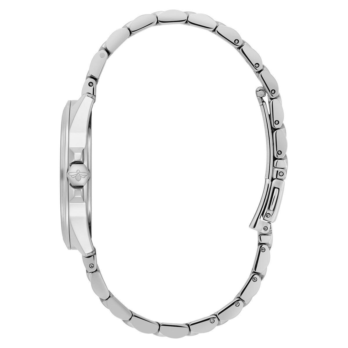 Olivia Burton Silver Steel Ivory Dial Women's Watch - 24000330