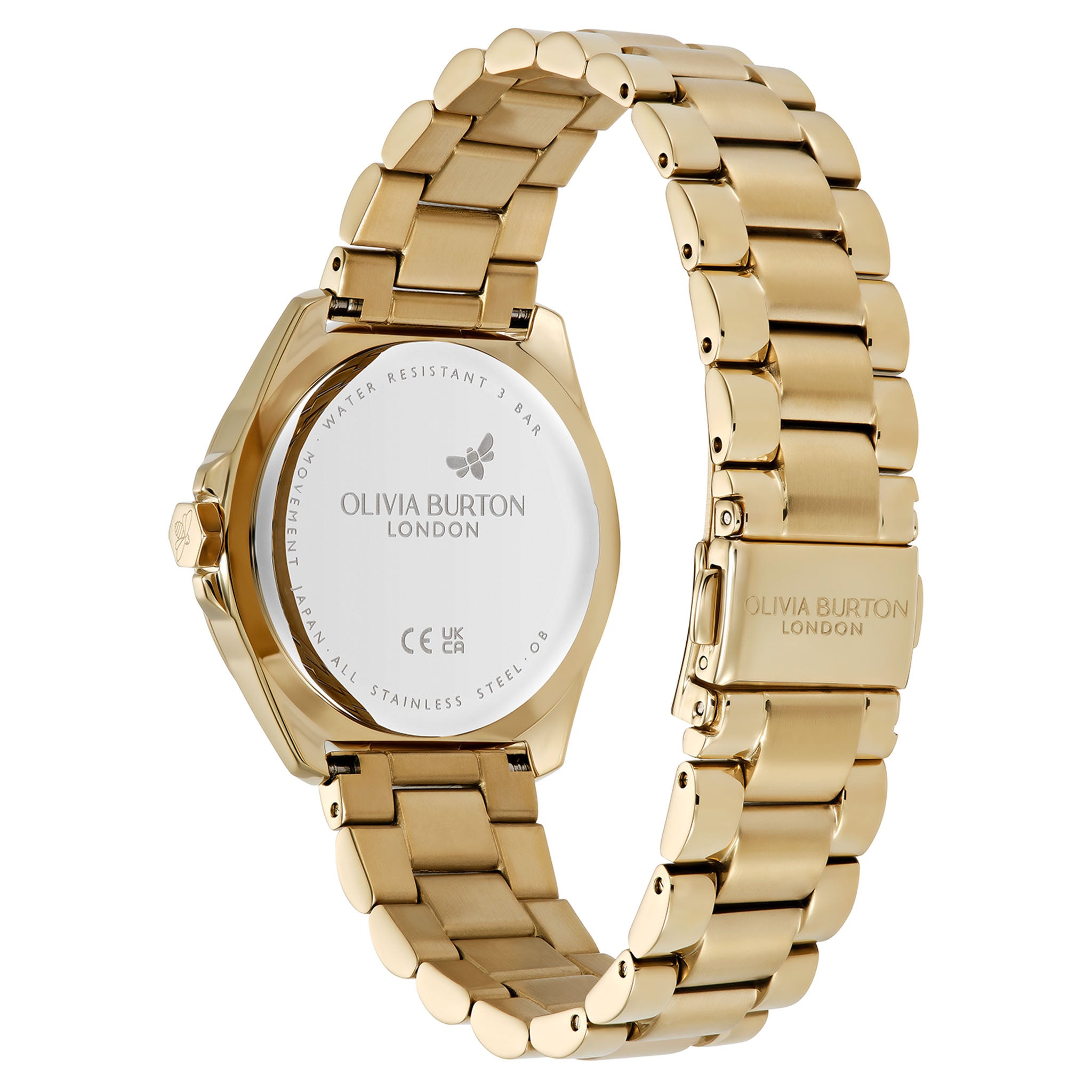 Olivia Burton Gold Steel Navy Dial Women's Watch - 24000331
