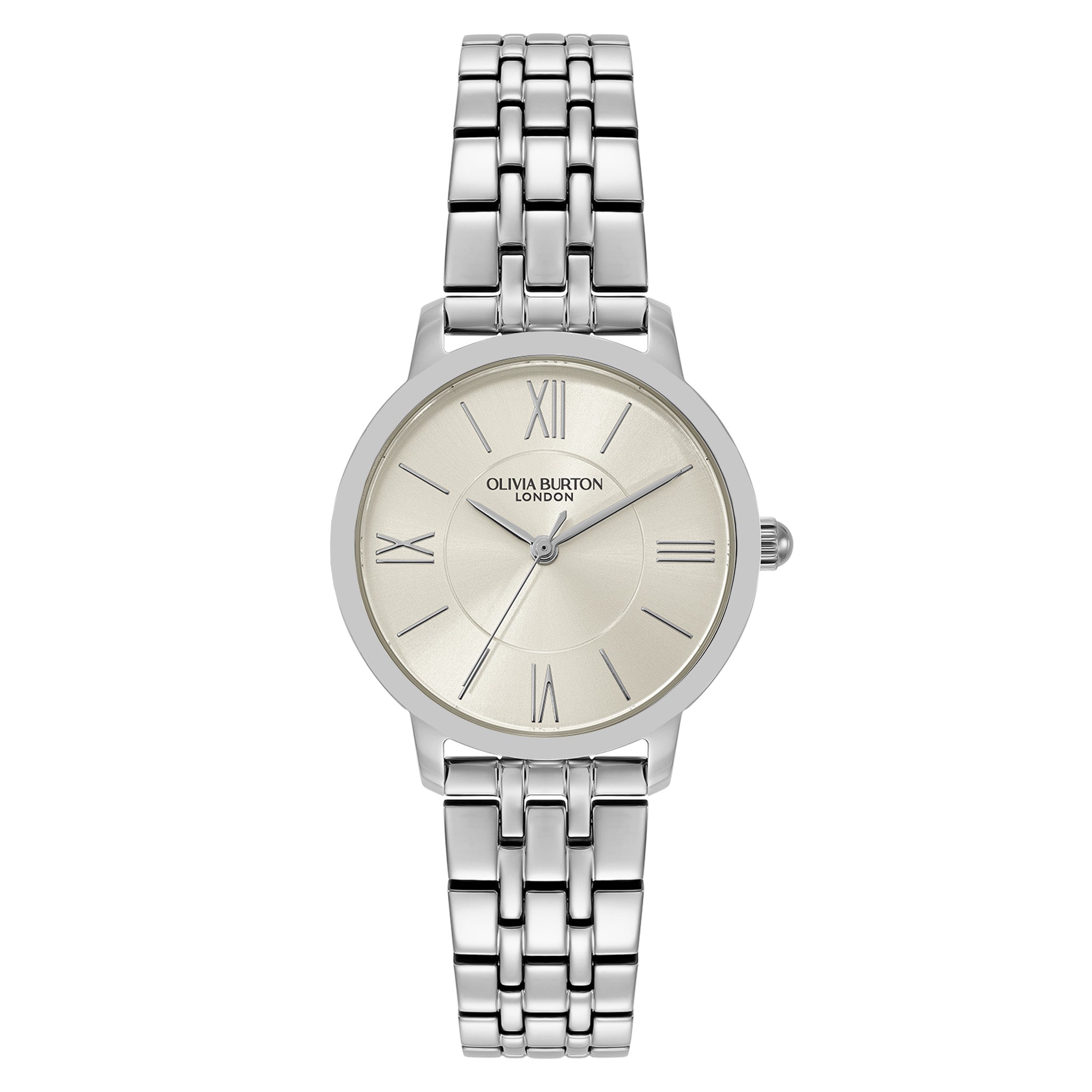 Olivia Burton Stainless Steel Silver White Dial Women's Watch - 24000349
