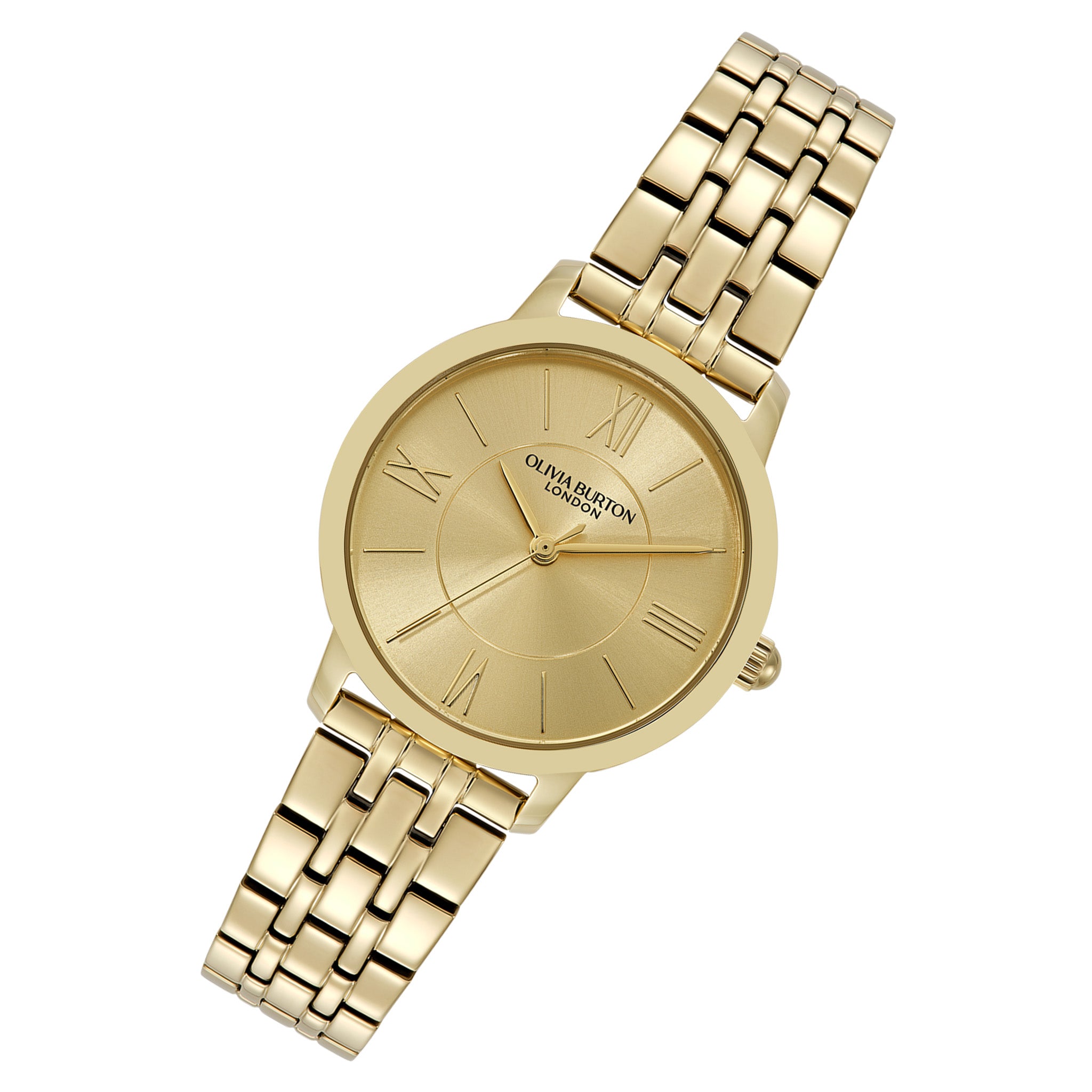 Olivia Burton Gold Steel Champagne Dial Women's Watch - 24000350