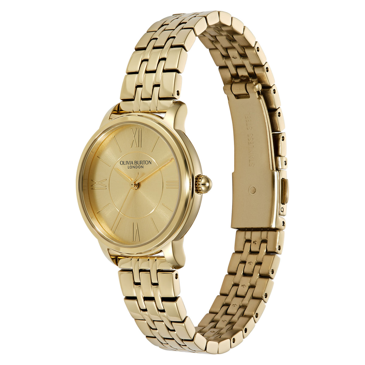Olivia Burton Gold Steel Champagne Dial Women's Watch - 24000350