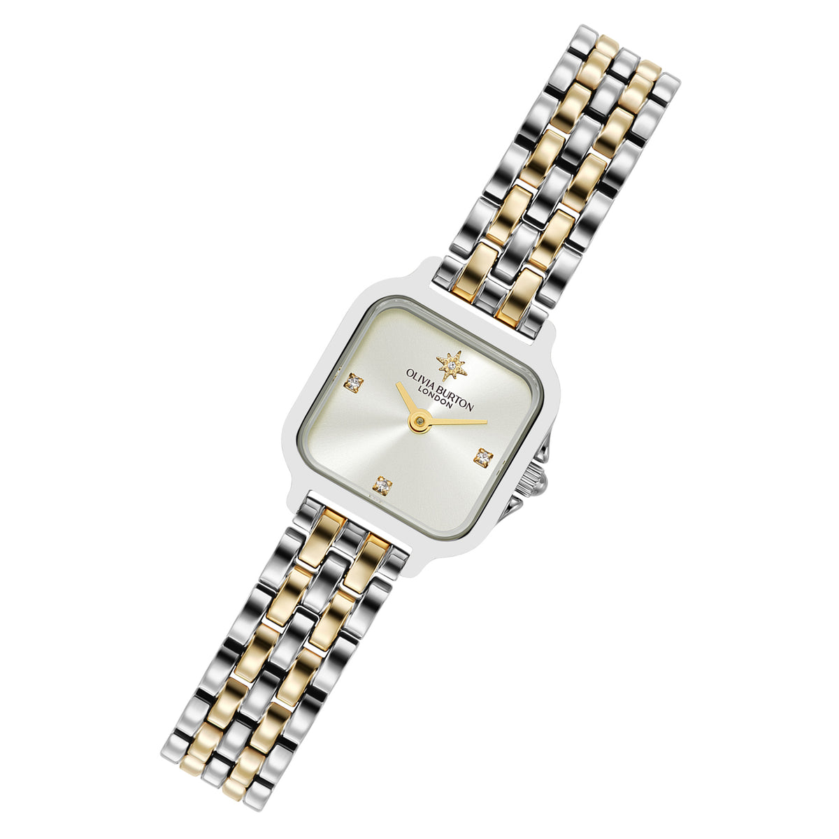 Olivia Burton Two-Tone Steel Ivory Dial Women's Watch - 24000365