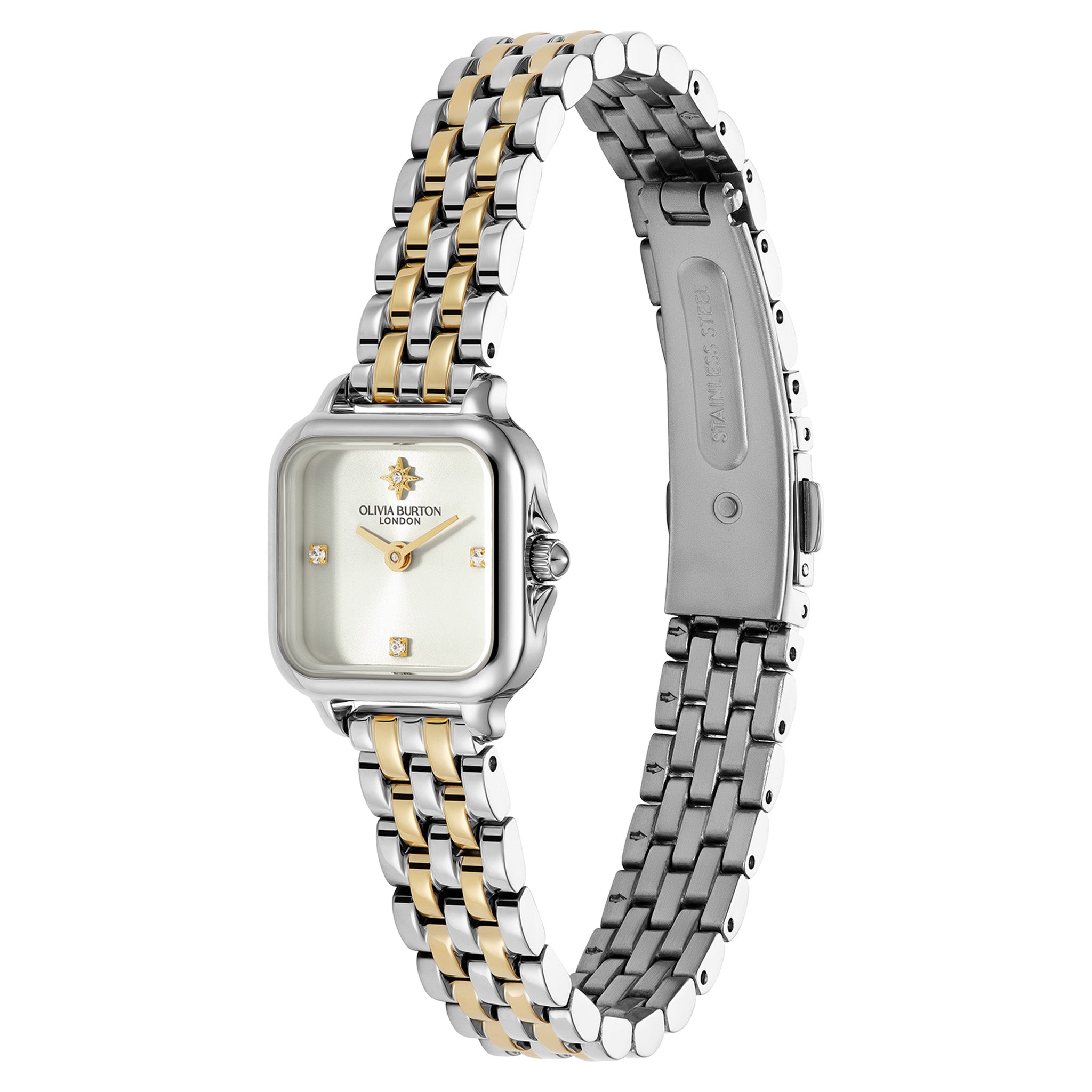 Olivia Burton Two-Tone Steel Ivory Dial Women's Watch - 24000365