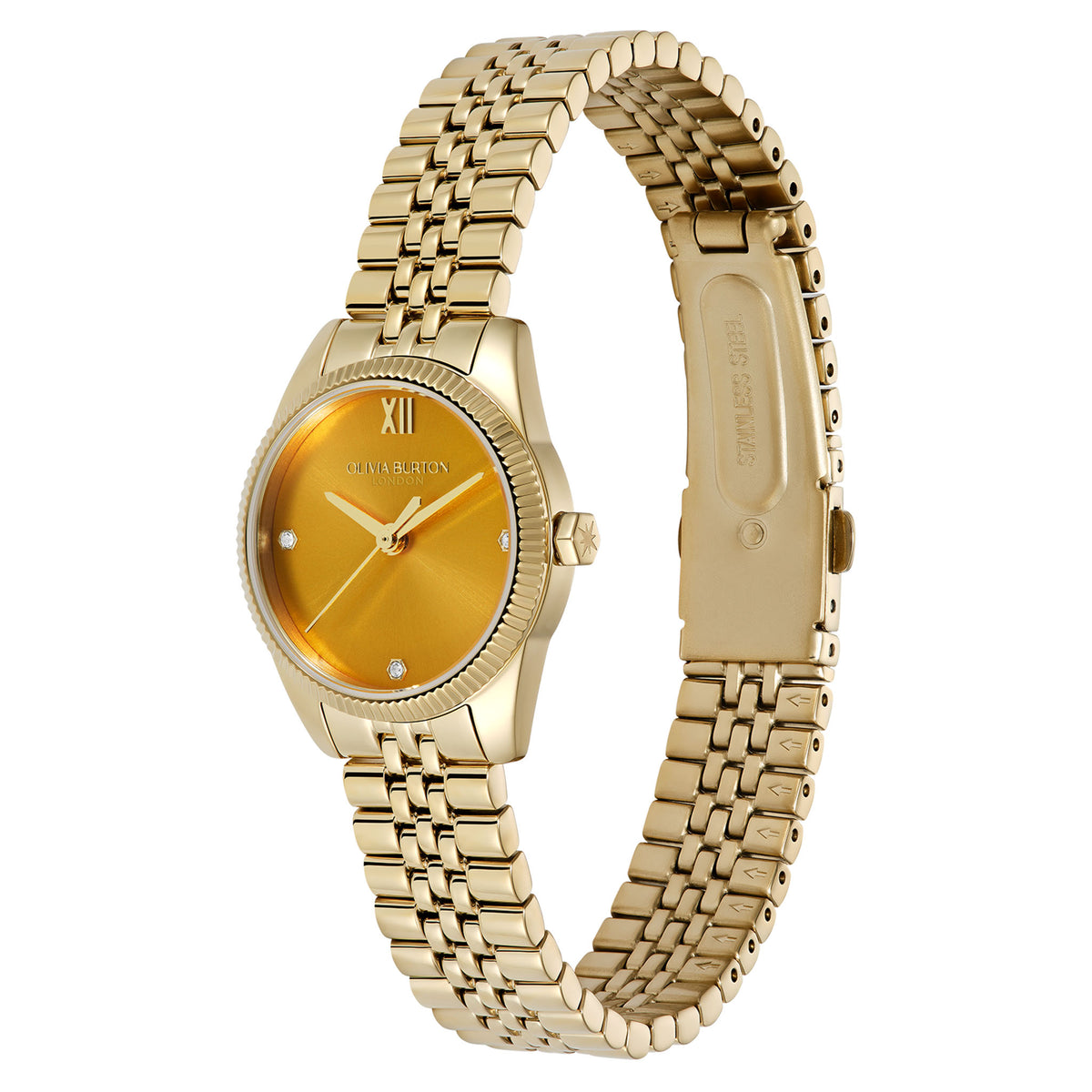 Olivia Burton Gold Steel Women's Watch - 24000386