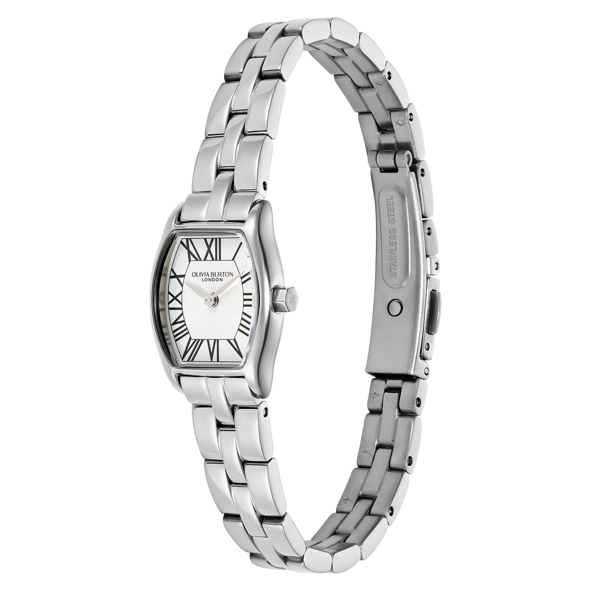 Olivia Burton Stainless Steel Silver White Dial Women's Watch - 24000389