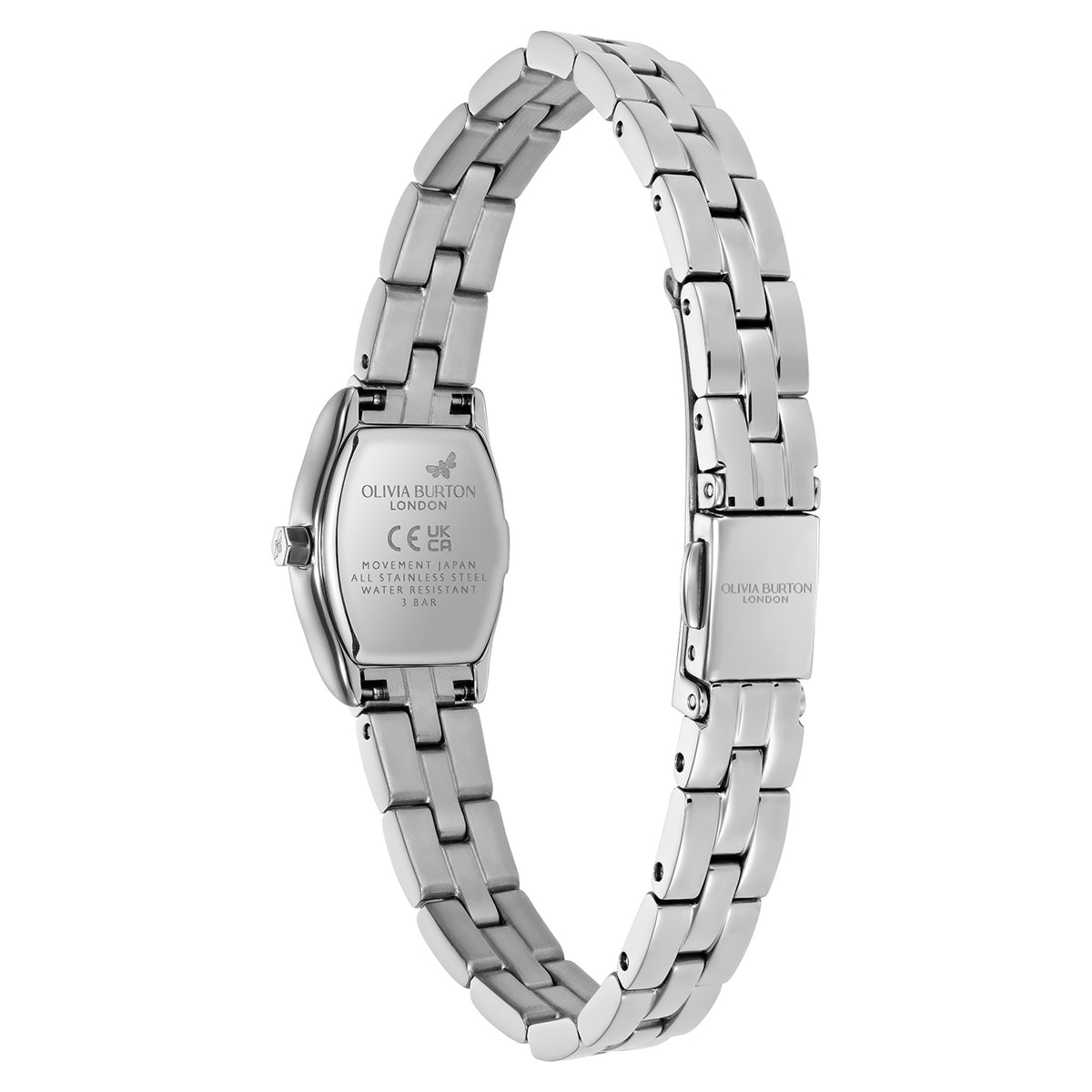 Olivia Burton Stainless Steel Silver White Dial Women's Watch - 24000389