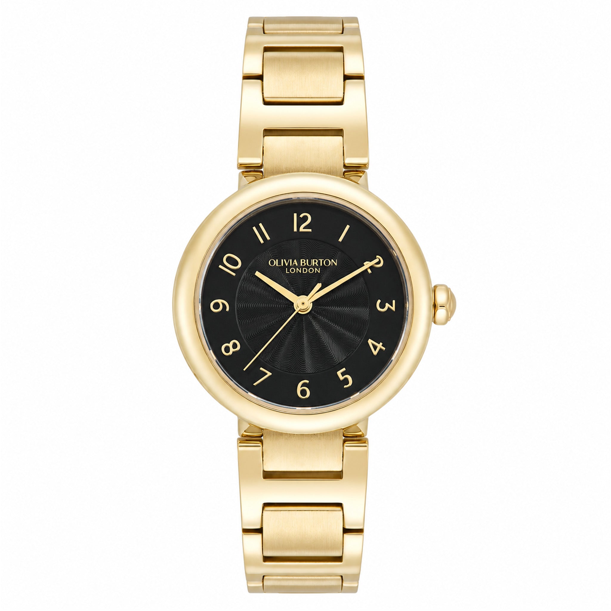Olivia Burton Gold Steel Black Dial Women's Watch - 24000401