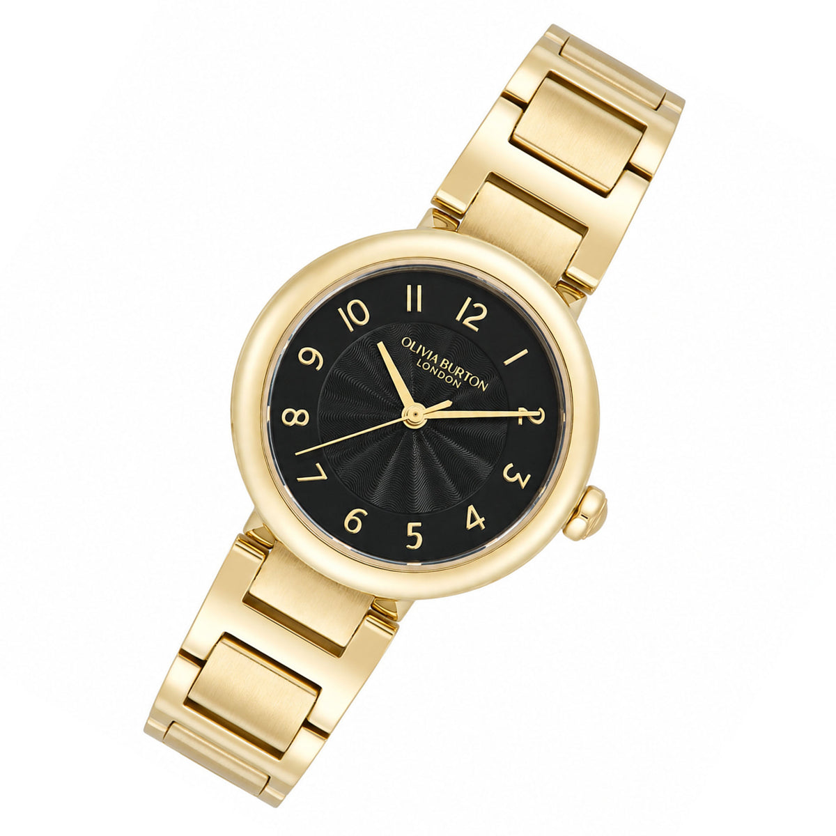 Olivia Burton Gold Steel Black Dial Women's Watch - 24000401