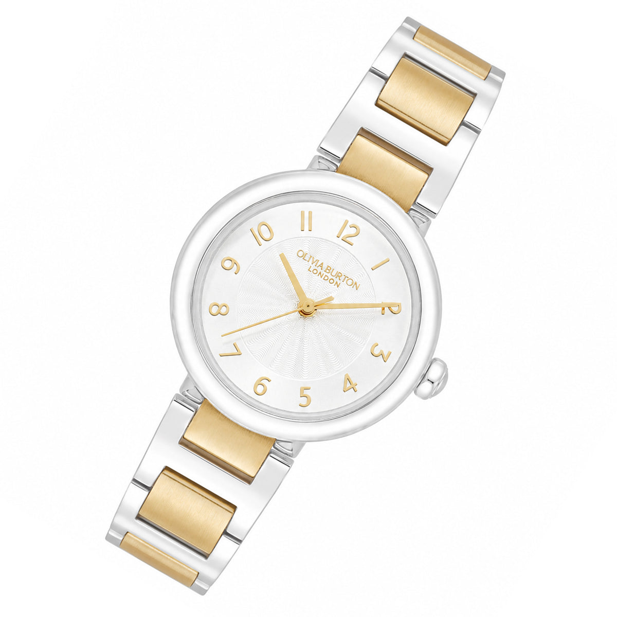 Olivia Burton Two-Tone Steel Silver White Dial Women's Watch - 24000402
