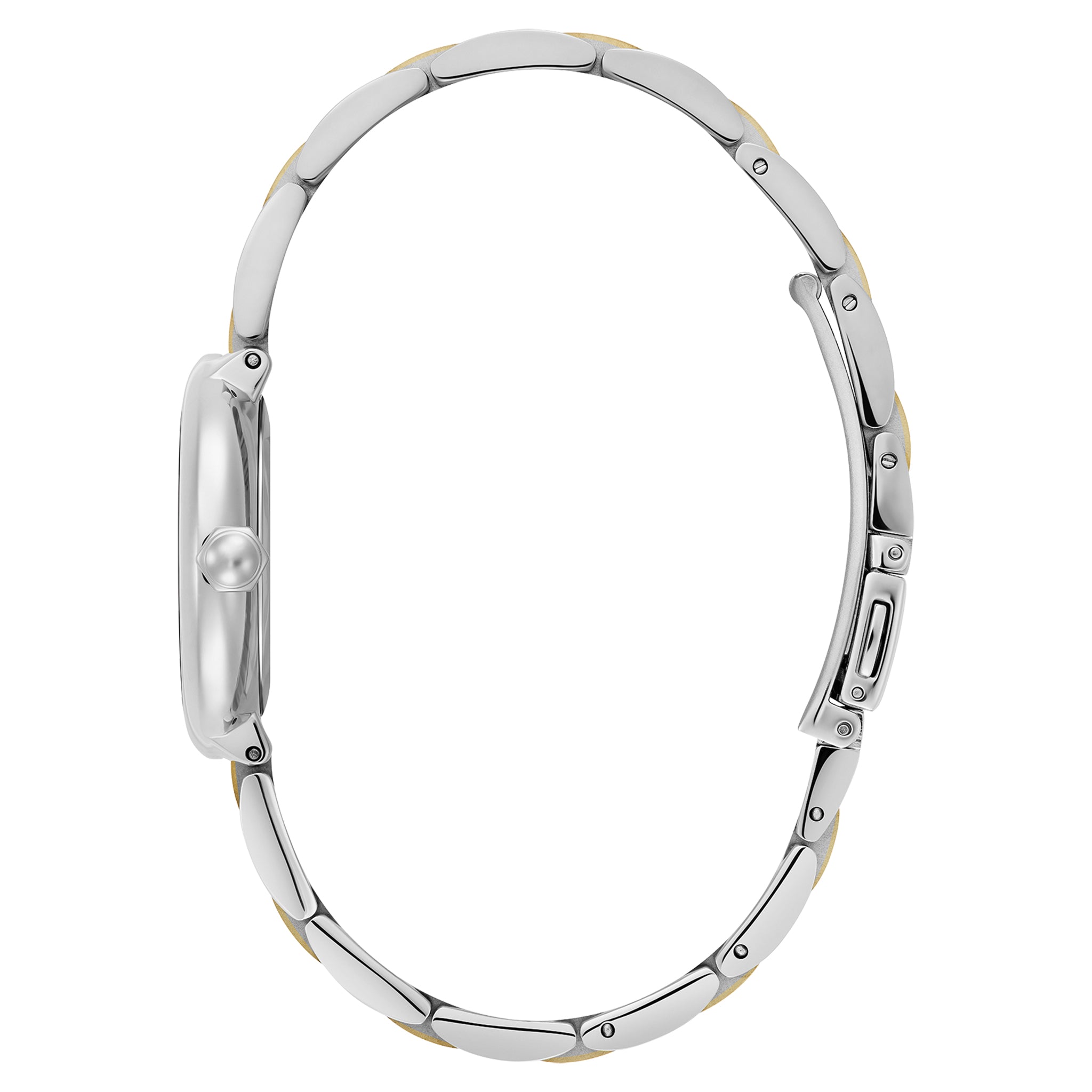 Olivia Burton Two-Tone Steel Silver White Dial Women's Watch - 24000402