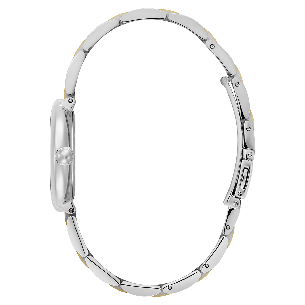 Olivia Burton Two-Tone Steel Silver White Dial Women's Watch - 24000402