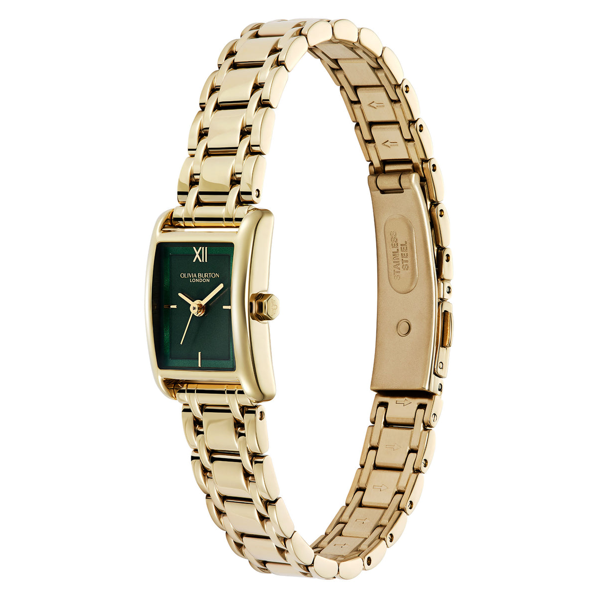Olivia Burton Gold Steel Forest Green Dial Women's Watch - 24000436