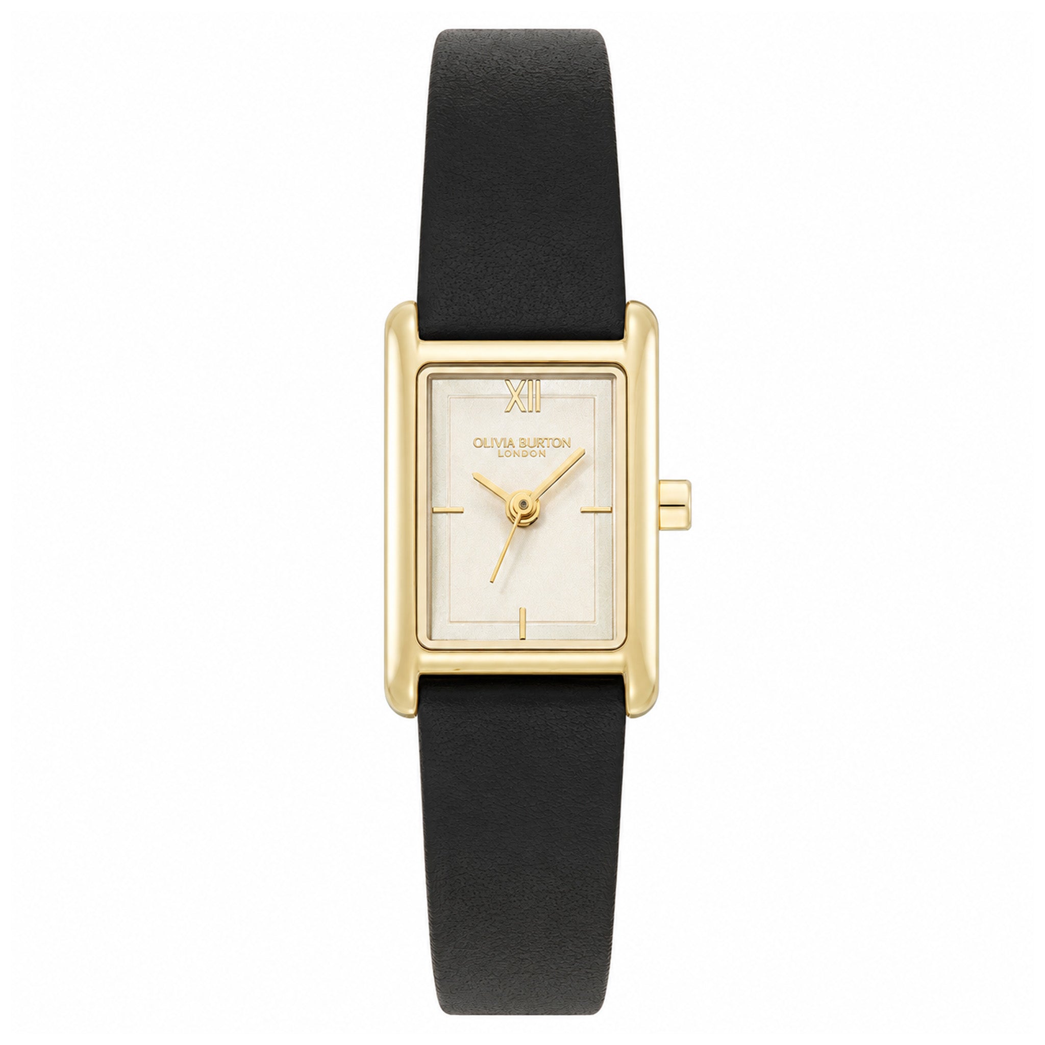 Olivia Burton Black Leather Ivory Dial Women's Watch - 24000437