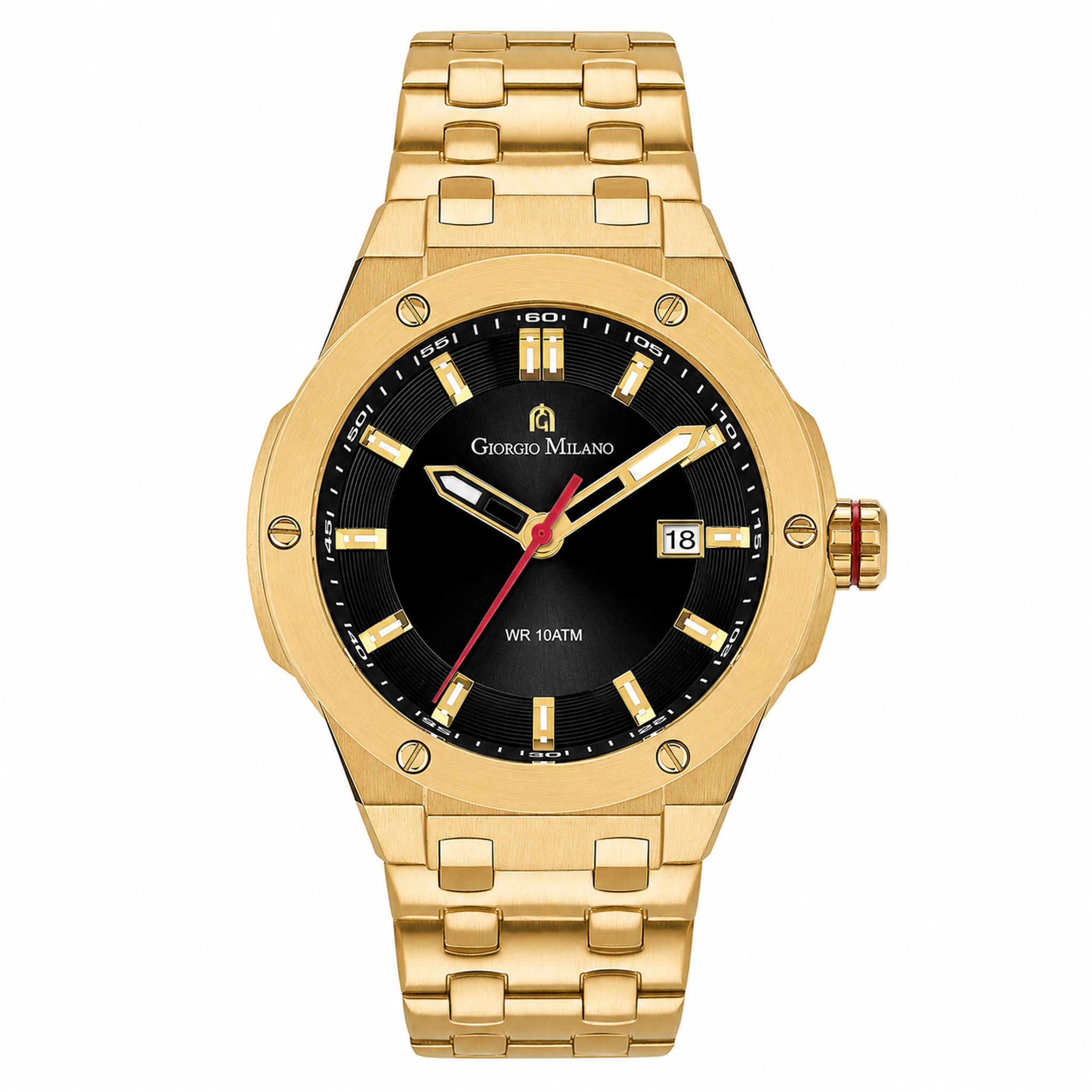 Giorgio Milano Gold Steel Black Dial Men's Watch - 249SG03