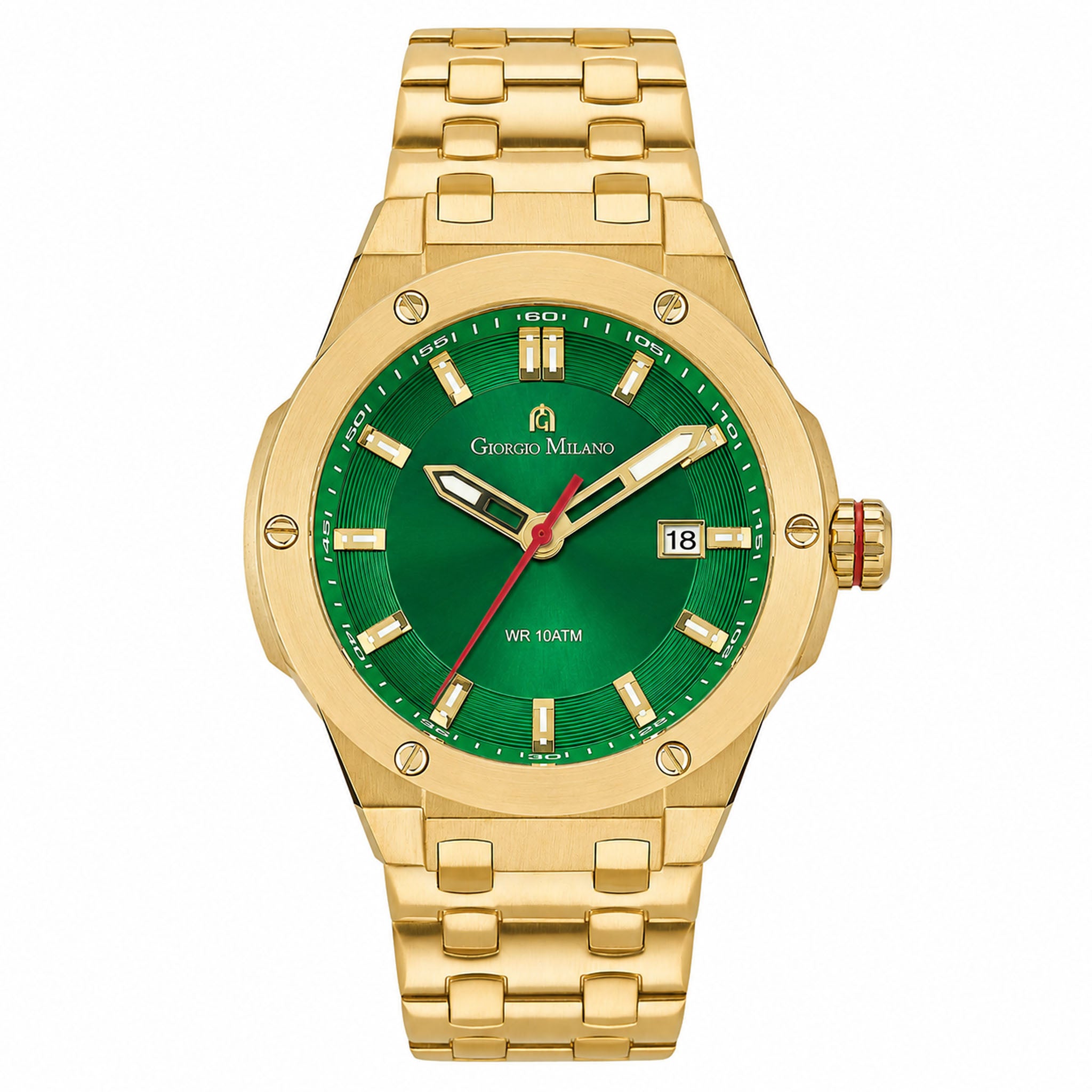 Giorgio Milano Gold Steel Green Dial Men's Watch - 249SG18