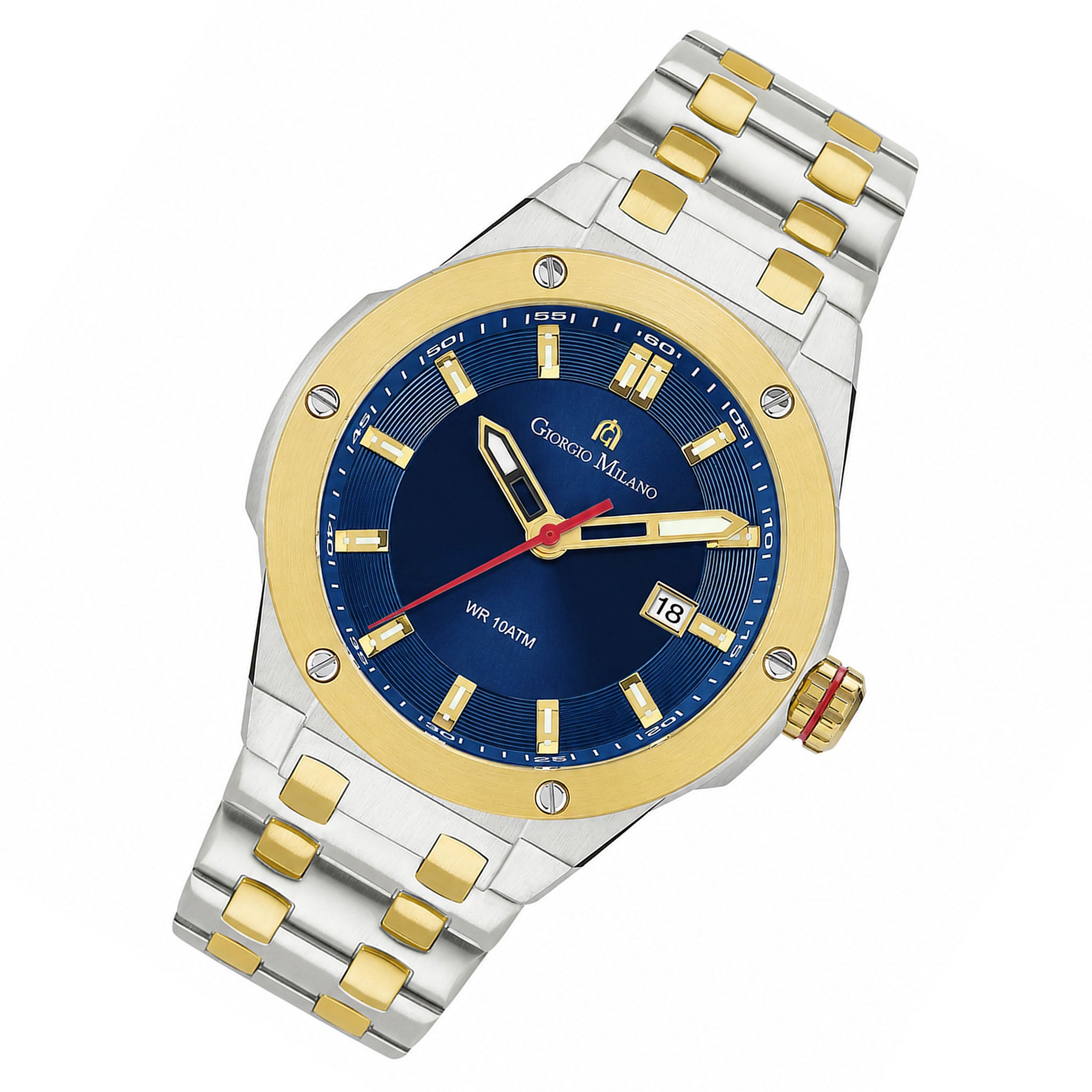 Giorgio Milano Two-Tone Steel Blue Dial Men's Watch - 249STG04