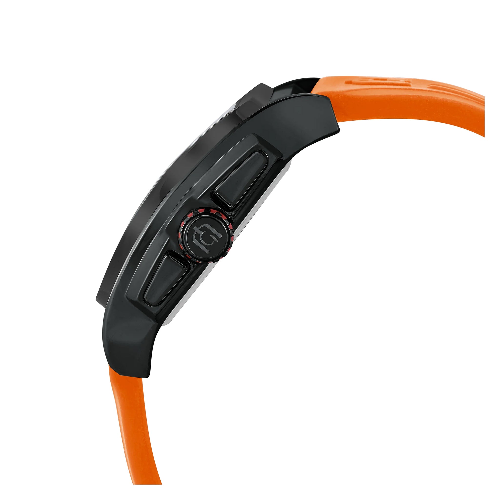 Giorgio Milano Orange Silicone Black Dial Chronograph Men's Watch - 250SBK318
