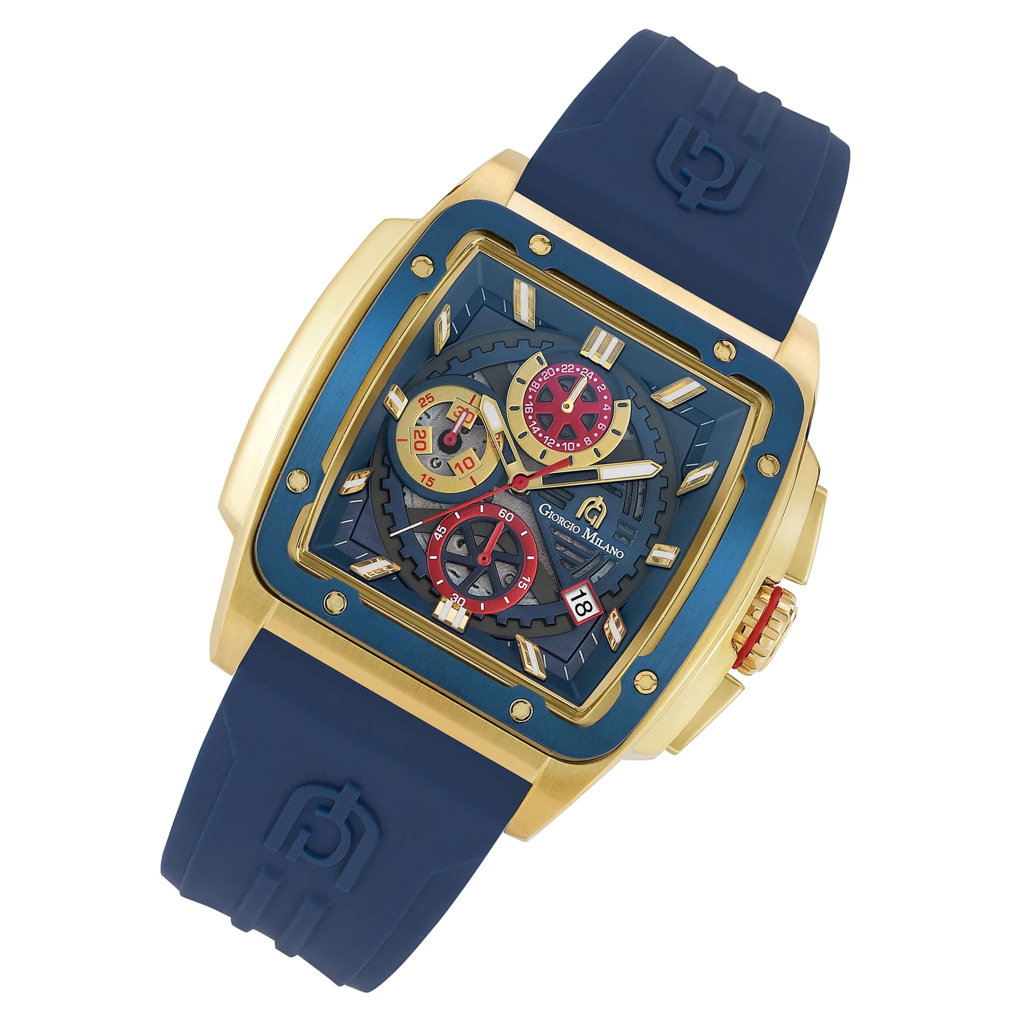 Giorgio Milano Silicone Blue Dial Chronograph Men's Watch - 250SGBL421