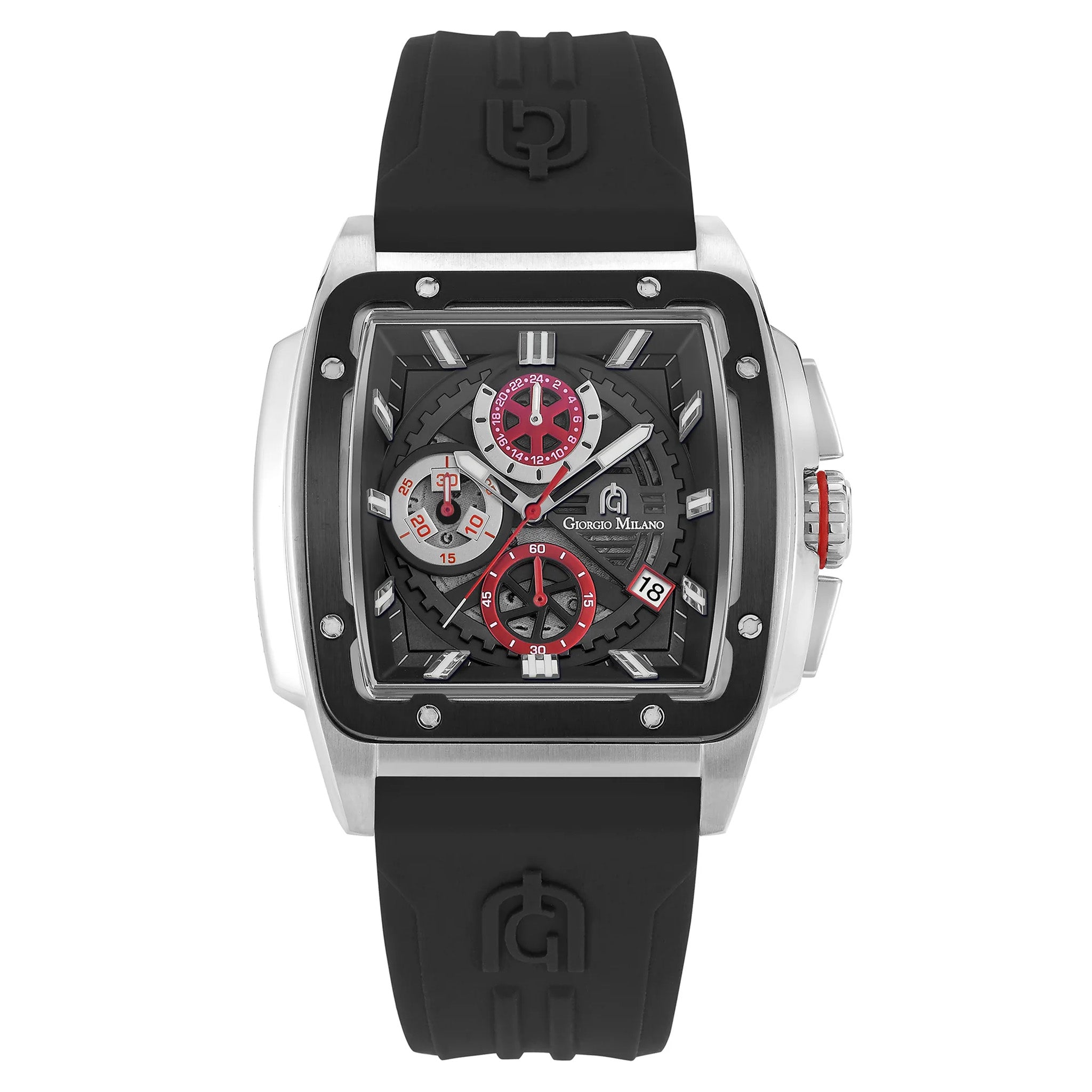 Giorgio Milano Black Silicone Chronograph Men's Watch - 250STBK313