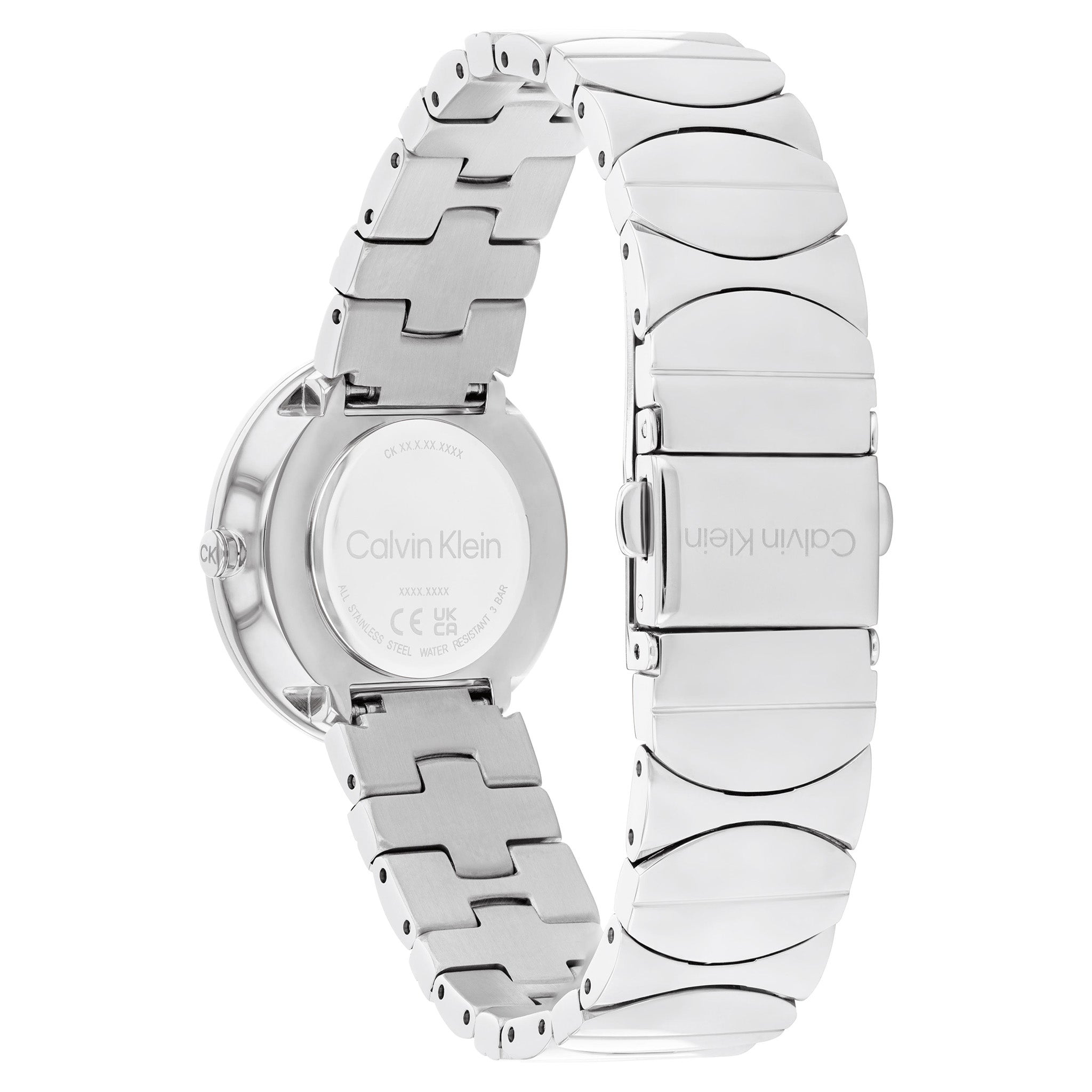 Calvin Klein Stainless Steel Silver White Dial Women's Watch - 25100042