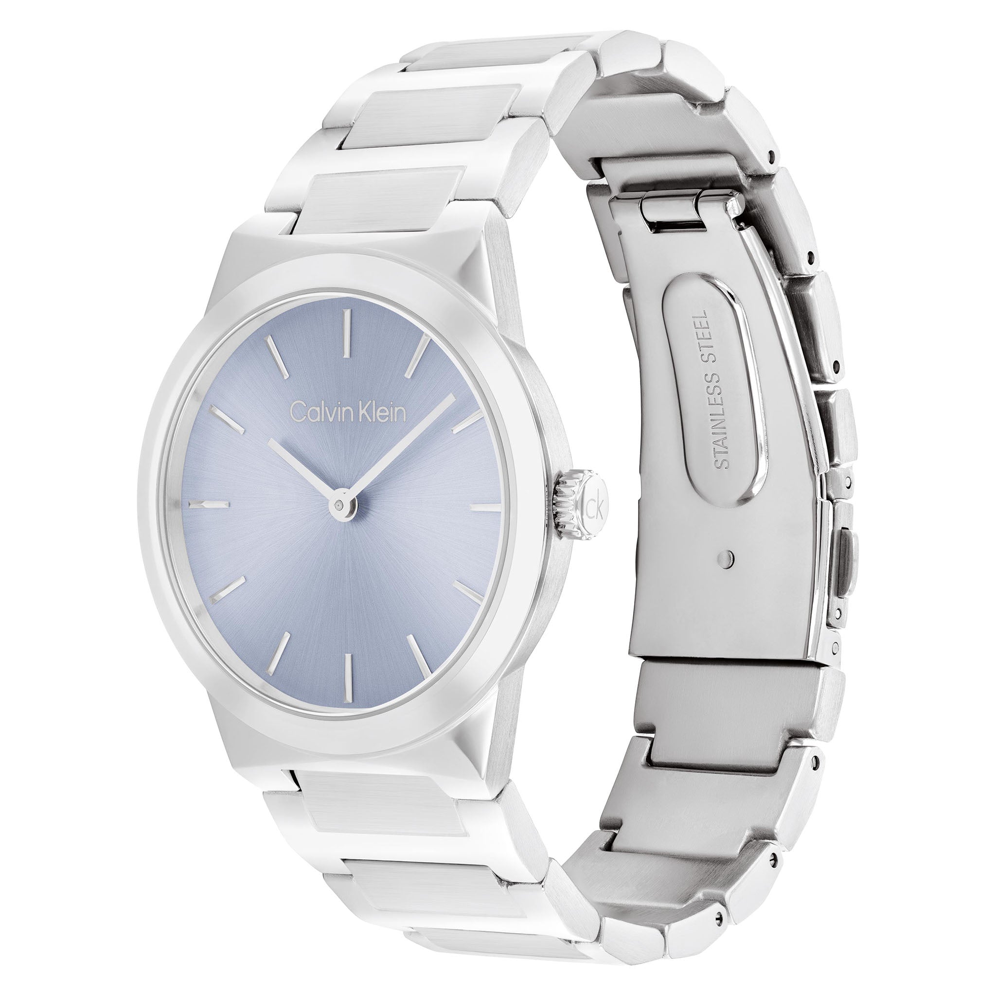 Calvin Klein Stainless Steel Light Blue Dial Women's Watch - 25100081