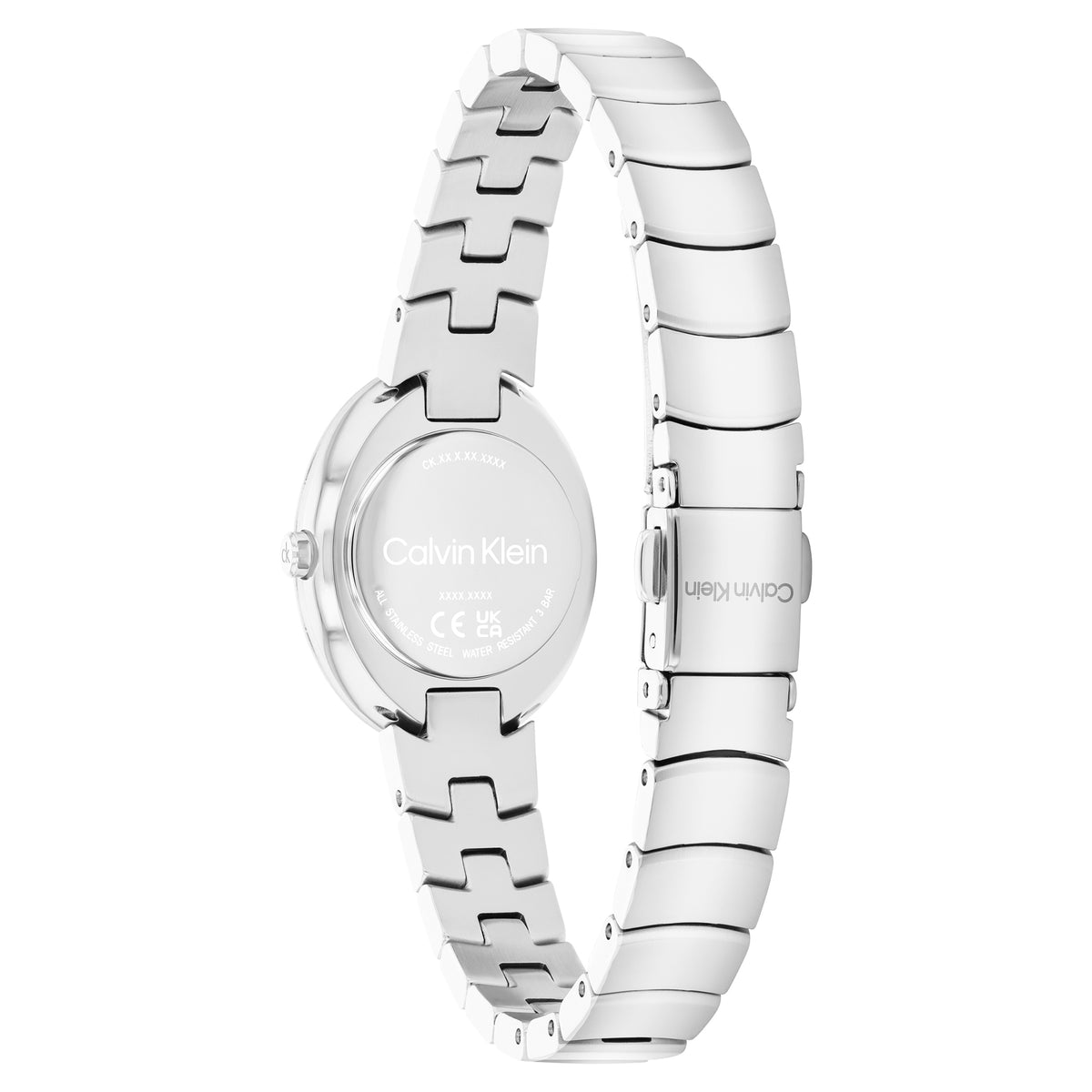 Calvin Klein Silver Steel White Dial Women's Watch - 25100149