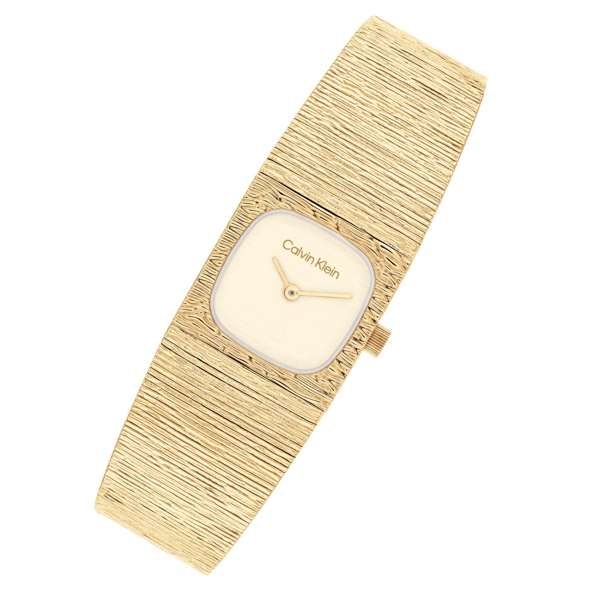 Calvin Klein Gold Steel Mesh Champagne Dial Women's Watch - 25100178