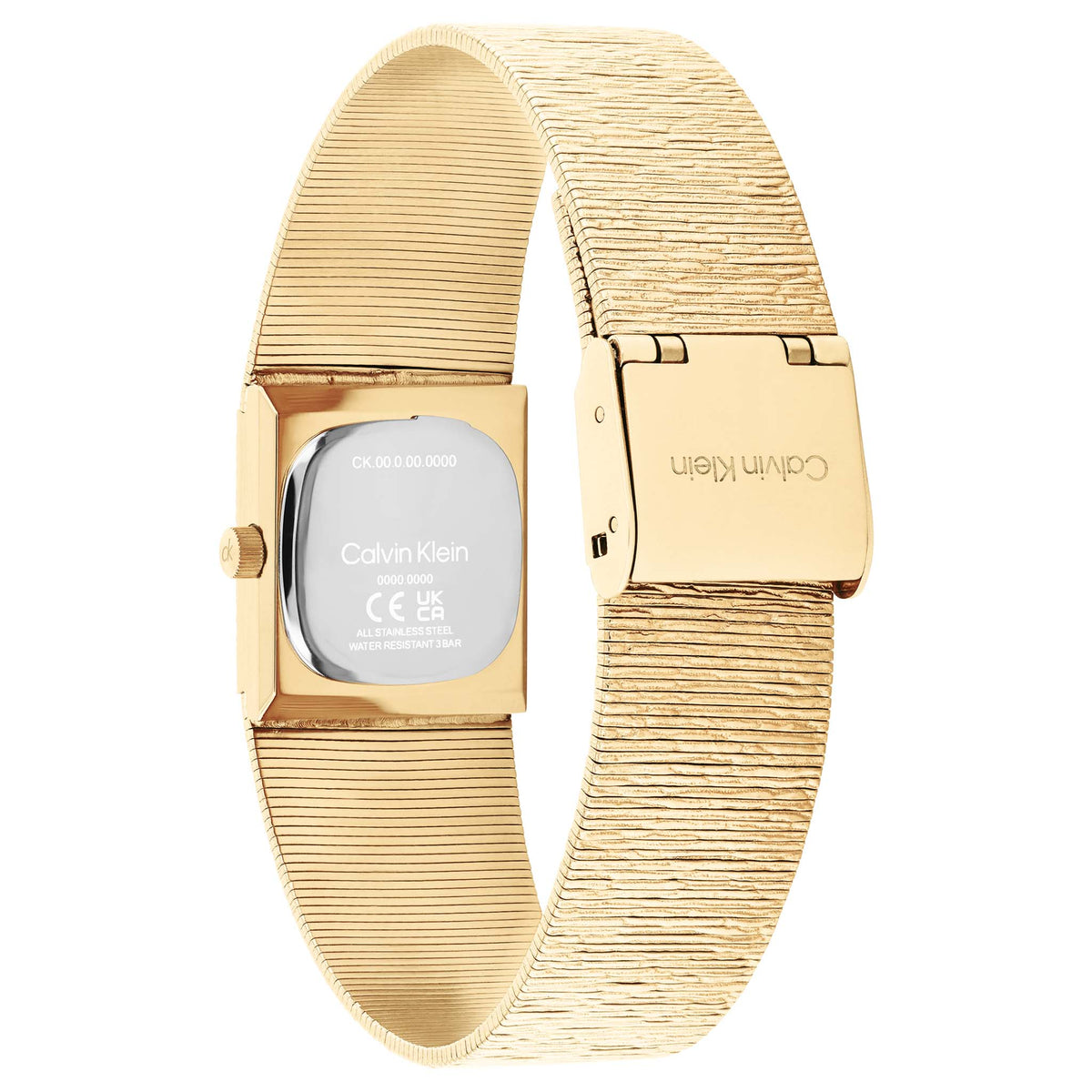 Calvin Klein Gold Steel Mesh Champagne Dial Women's Watch - 25100178