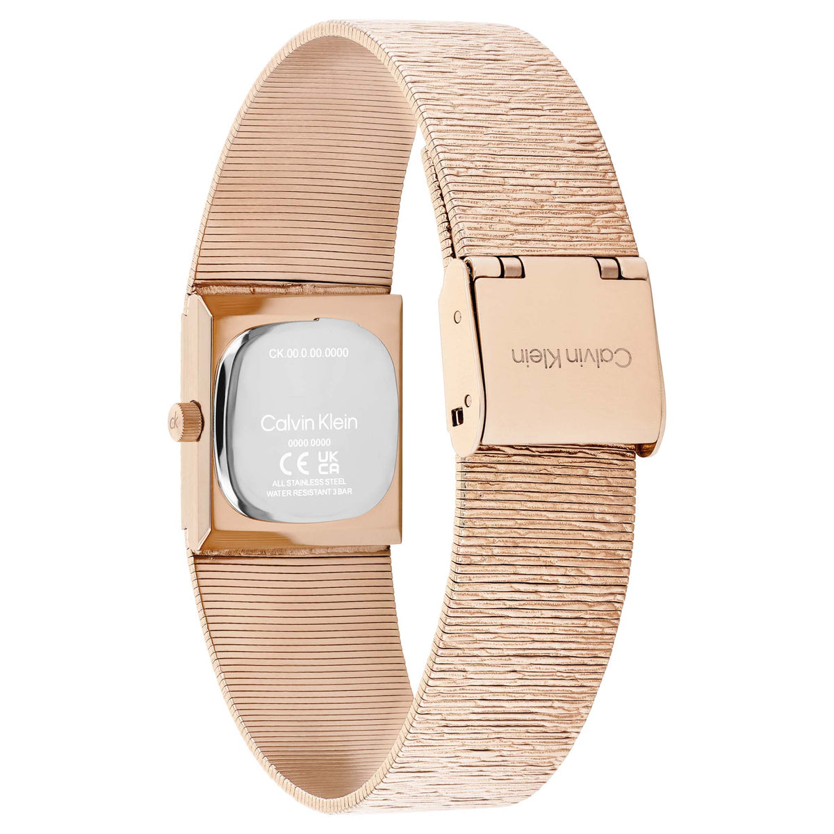 Calvin Klein Rose Gold Steel Mesh Green Dial Women's Watch - 25100179