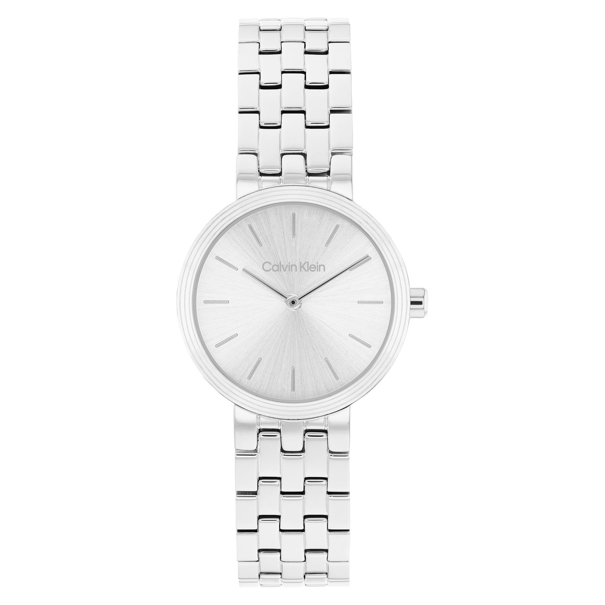 Calvin Klein Stainless Steel Silver White Dial Women's Watch - 25100186