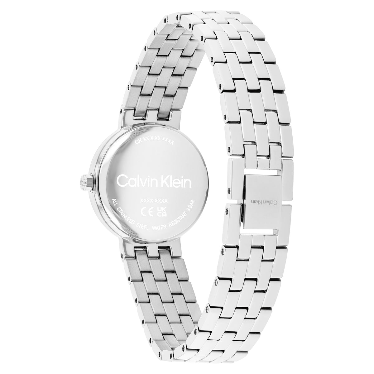 Calvin Klein Stainless Steel Silver White Dial Women's Watch - 25100186