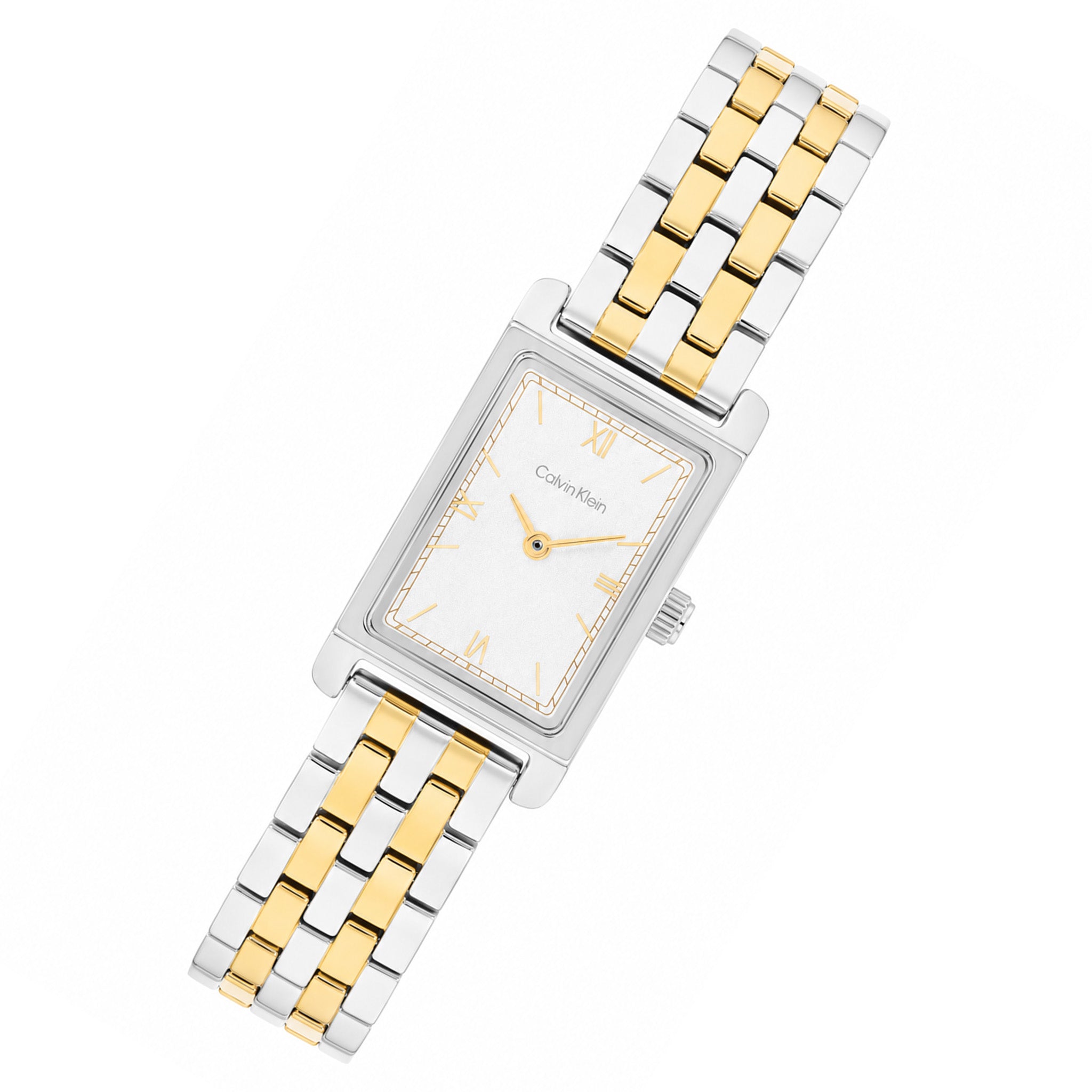 Calvin Klein Two-Tone Steel White Dial Women's Watch - 25100199