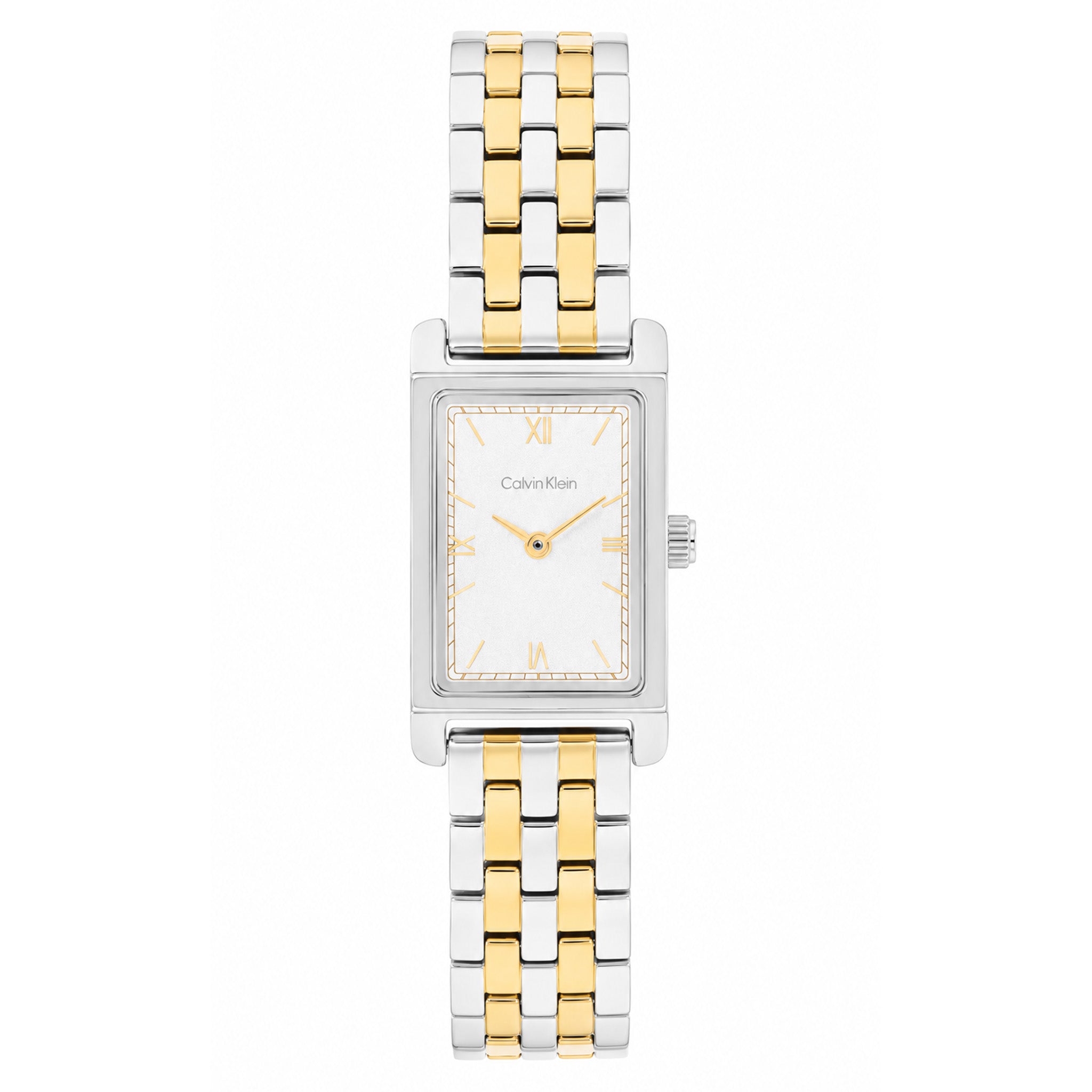 Calvin Klein Two-Tone Steel White Dial Women's Watch - 25100199