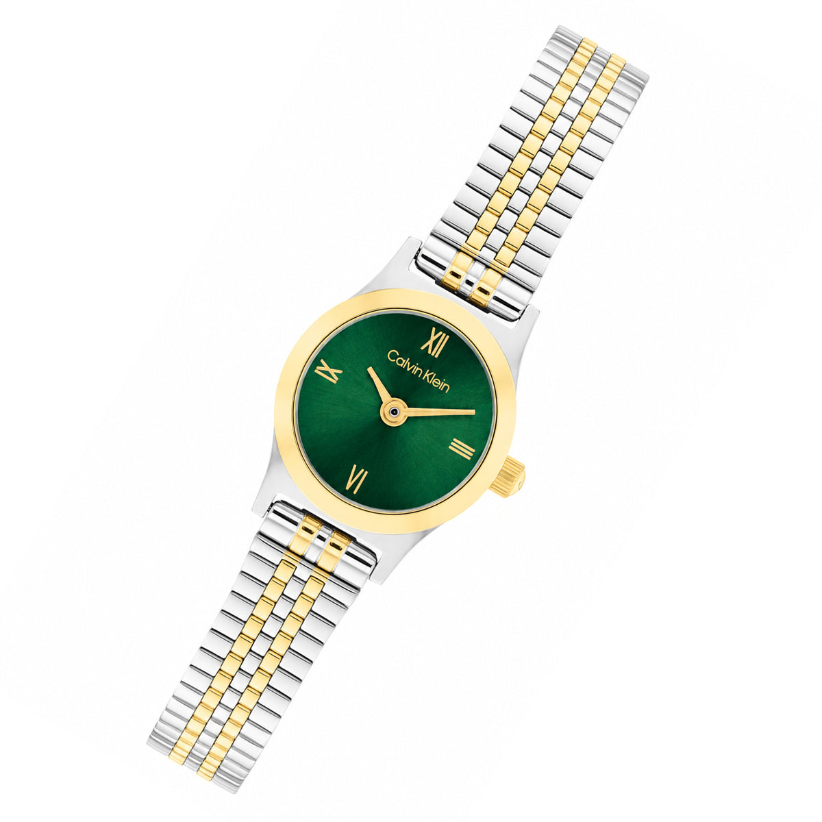 Calvin Klein Two-Tone Steel Green Dial Women's Watch - 25100202
