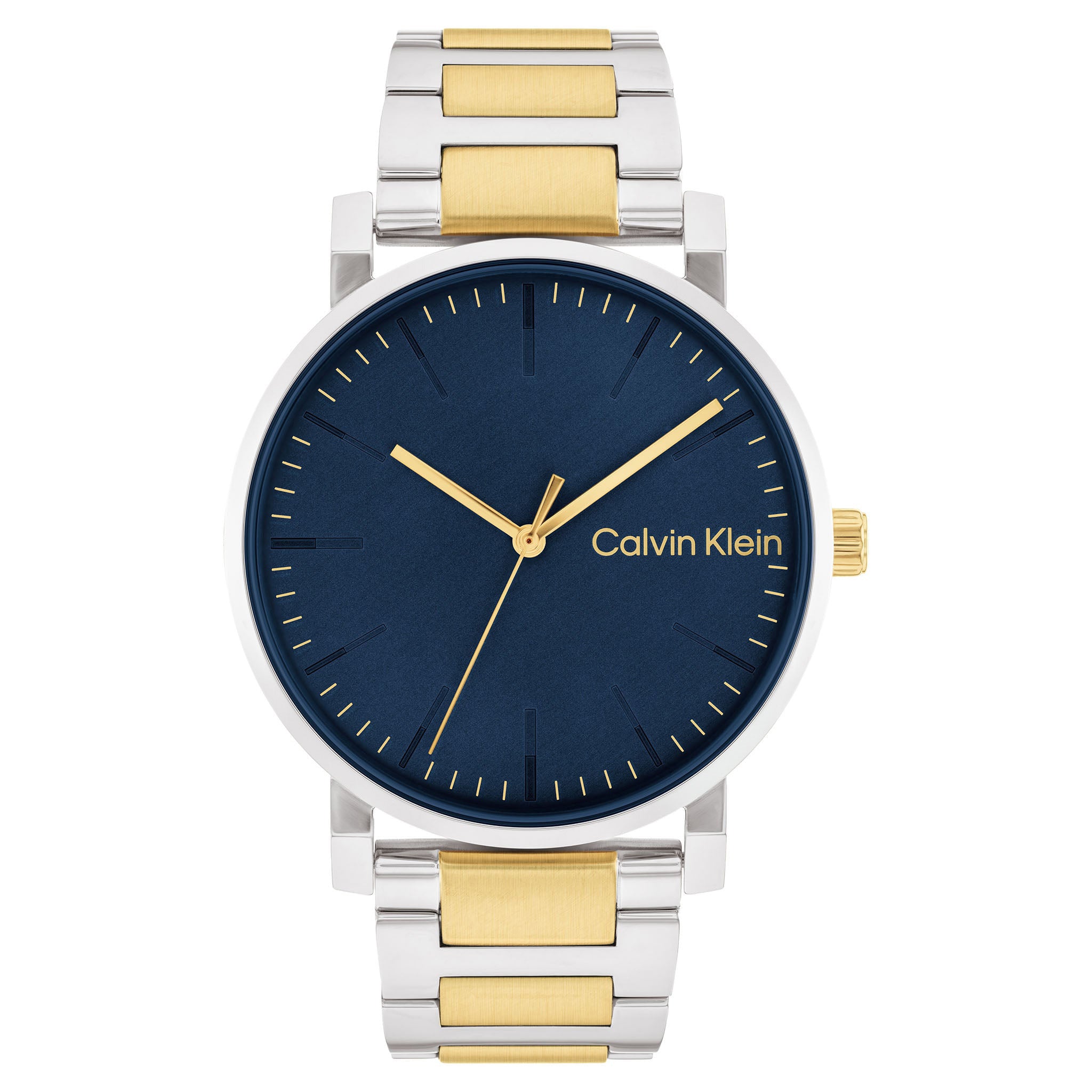 Calvin Klein Two-Tone Steel Blue Dial Men's Watch - 25200258