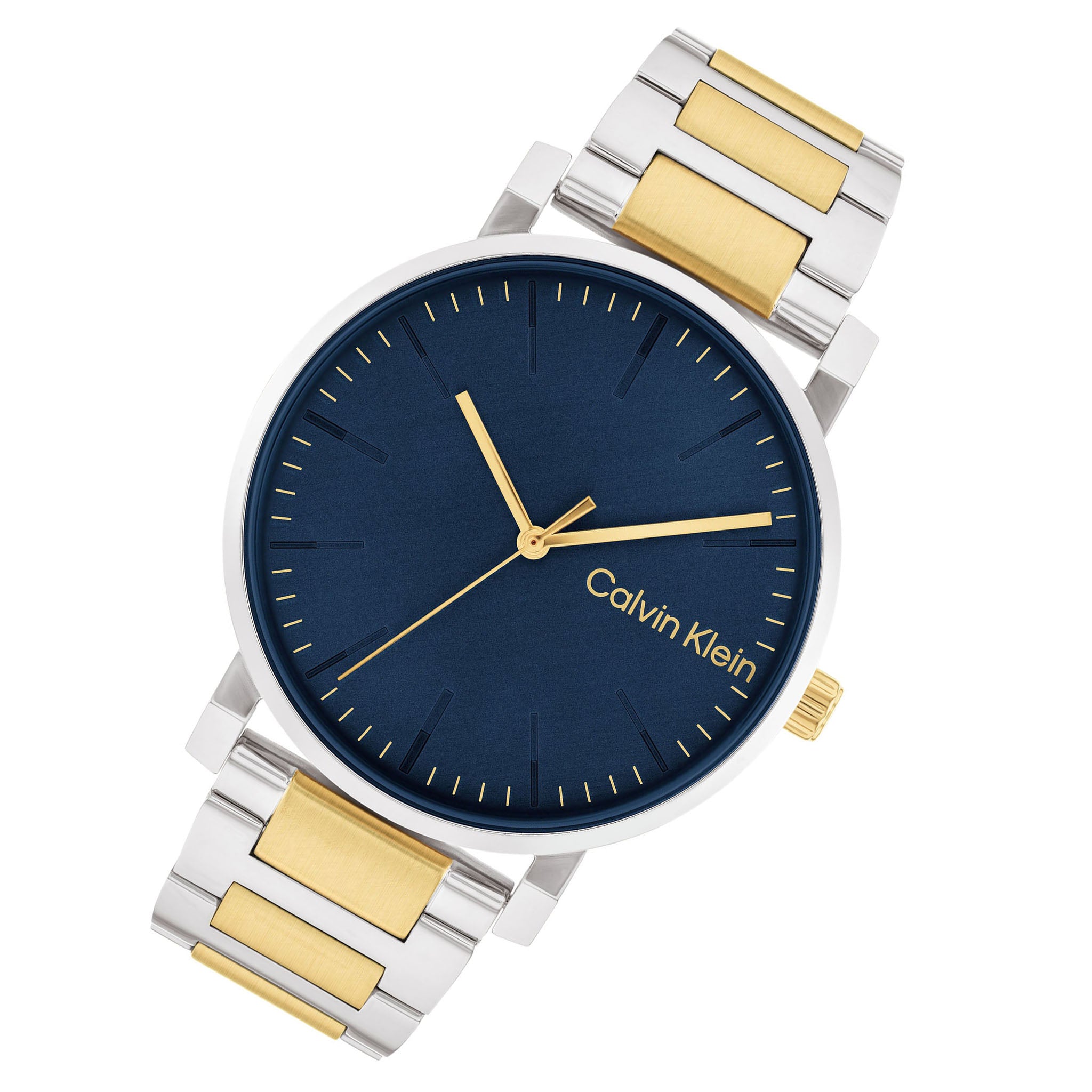 Calvin Klein Two-Tone Steel Blue Dial Men's Watch - 25200258